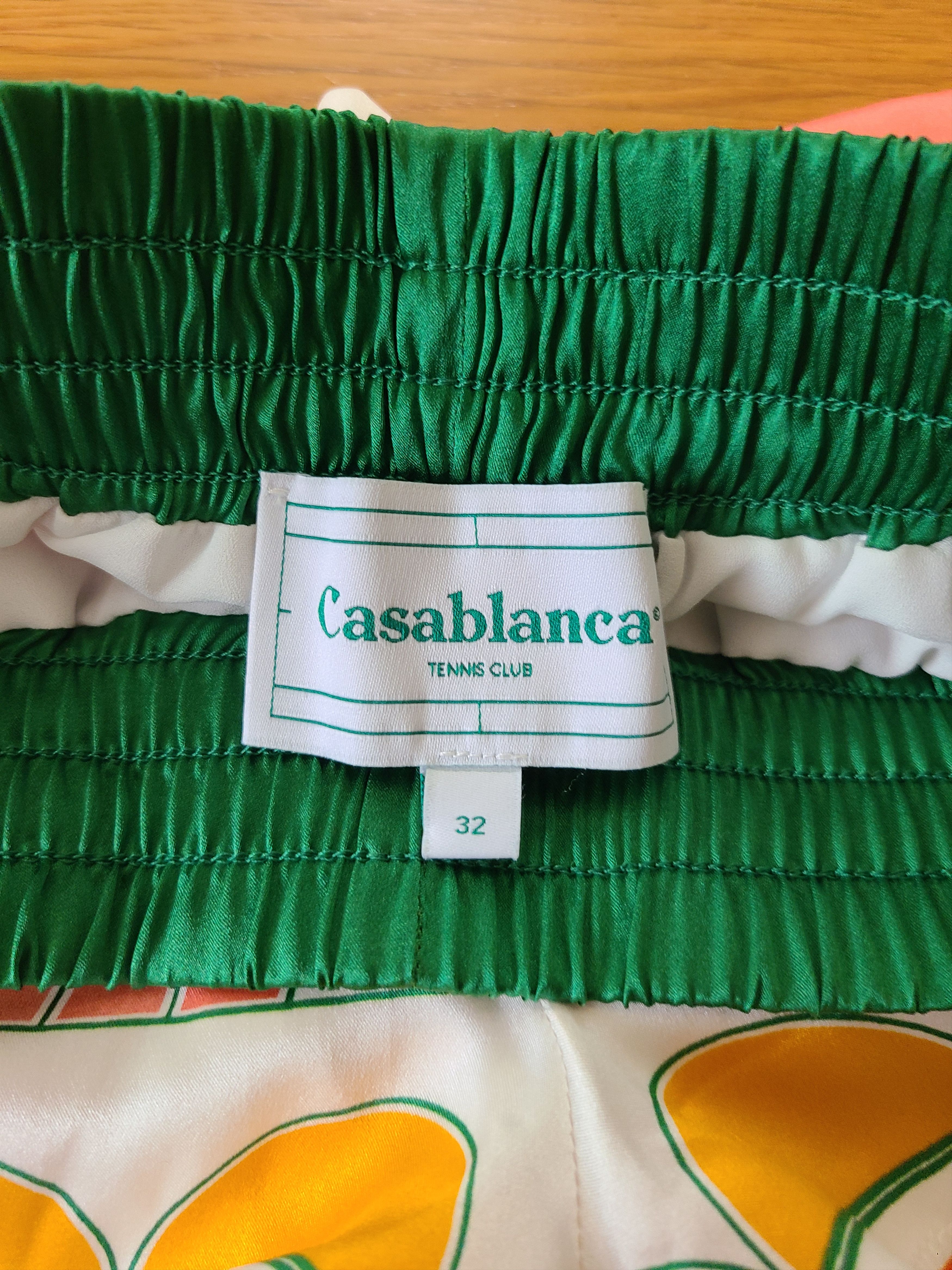 Casablanca Tennis Club Summer Court Silk Short Shorts