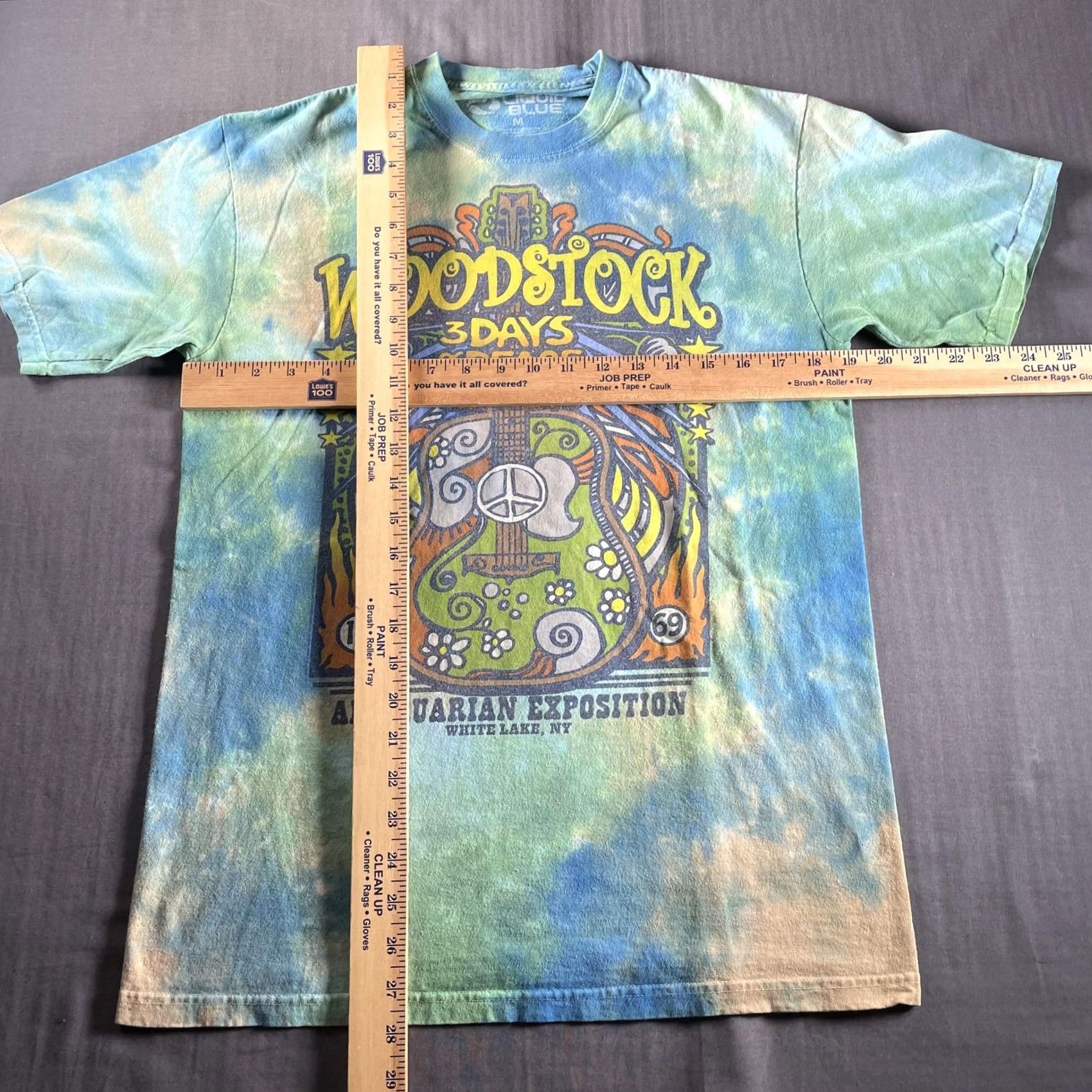 Liquid Blue VINTAGE Woodstock Shirt Mens M Tie-Dye 3 Days of Peace & Music Liquid Blue Graphic Tee Team Tee Mens Size US M / EU 48-50 / 2 - 4 Thumbnail