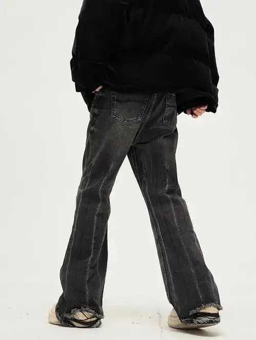 Japanese Brand Black Flare jeans Size US 30 / EU 46 - 6 Thumbnail