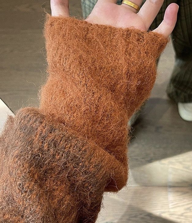 Japanese Brand Retro vintage fashion gradient effect fluffy cardigan Size US XXL / EU 58 / 5 - 5 Thumbnail