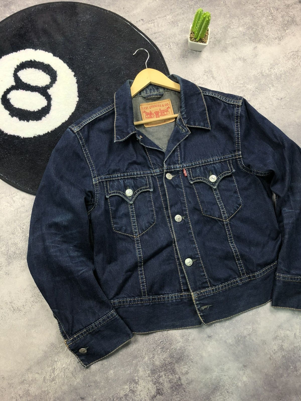 Levi's LEVIS Vintage Blue Denim Jacket Streetwear Faded Japanese Size L / US 10 / IT 46 - 3 Thumbnail