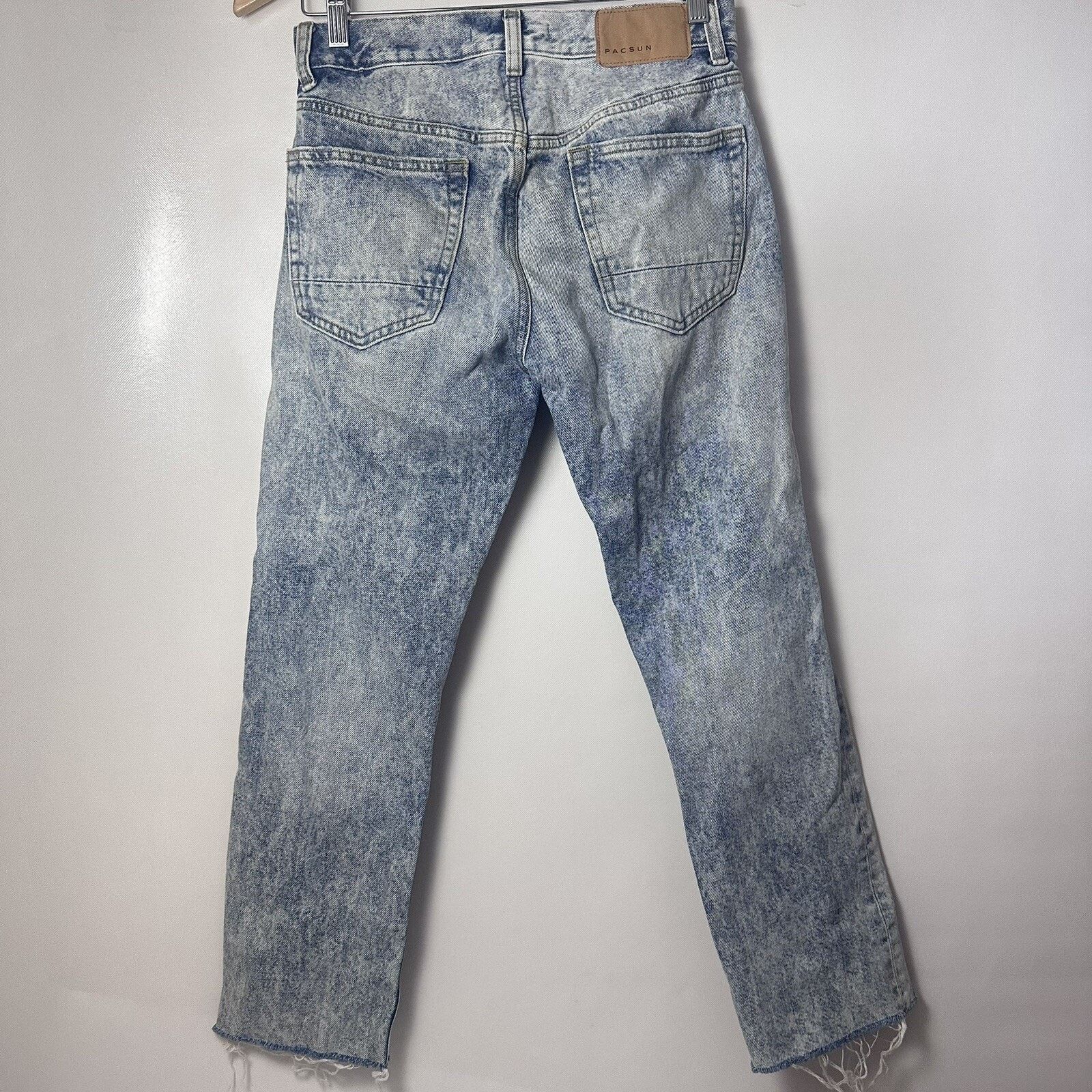 Pacsun PacSun Jeans Mens Loose Fit Blue Acid Wash Button Fly Denim Size US 30 / EU 46 - 2 Thumbnail