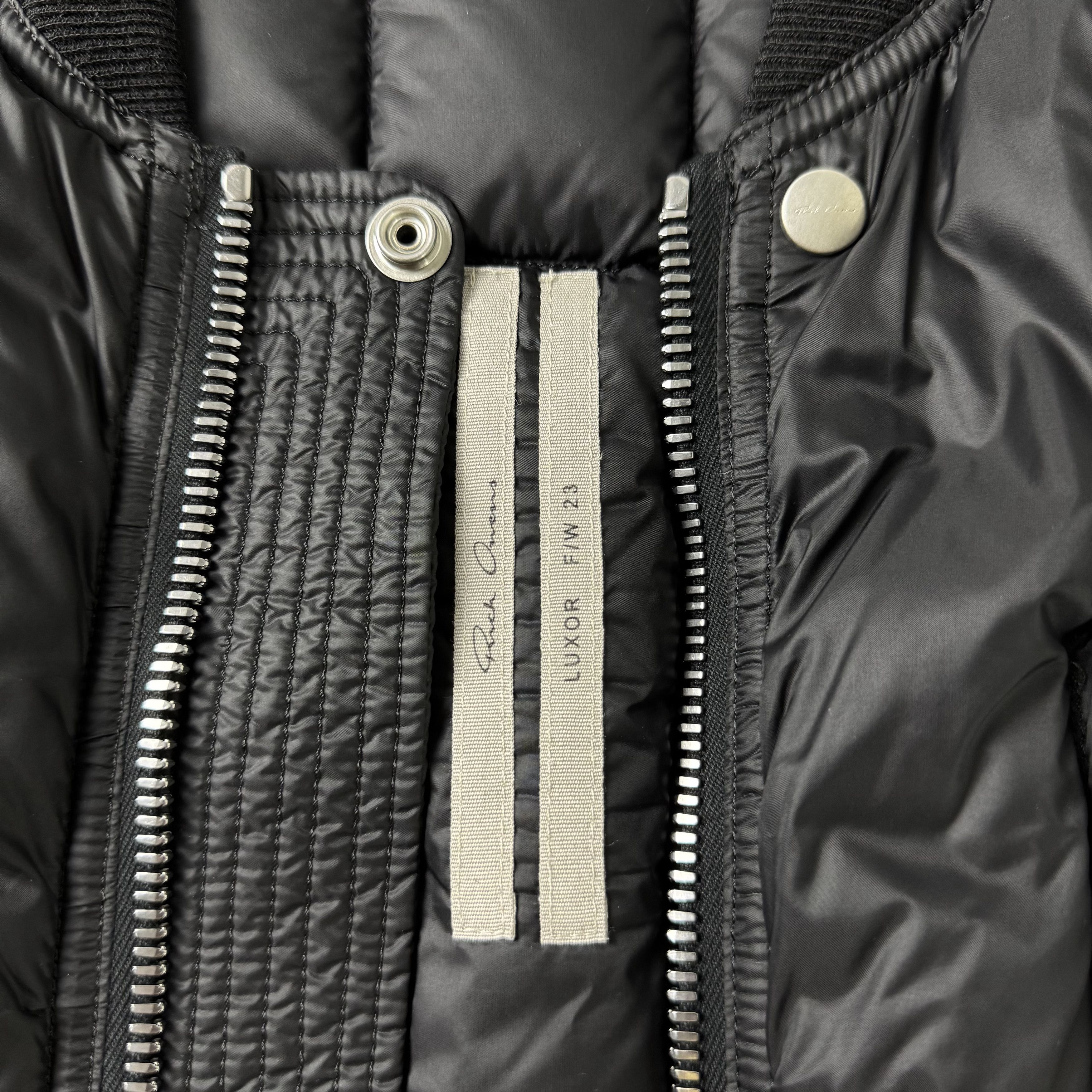 Rick Owens RICK OWENS FW23 Luxor Cropped Geth Bomber Liner Jacket Size US M / EU 48-50 / 2 - 9 Thumbnail