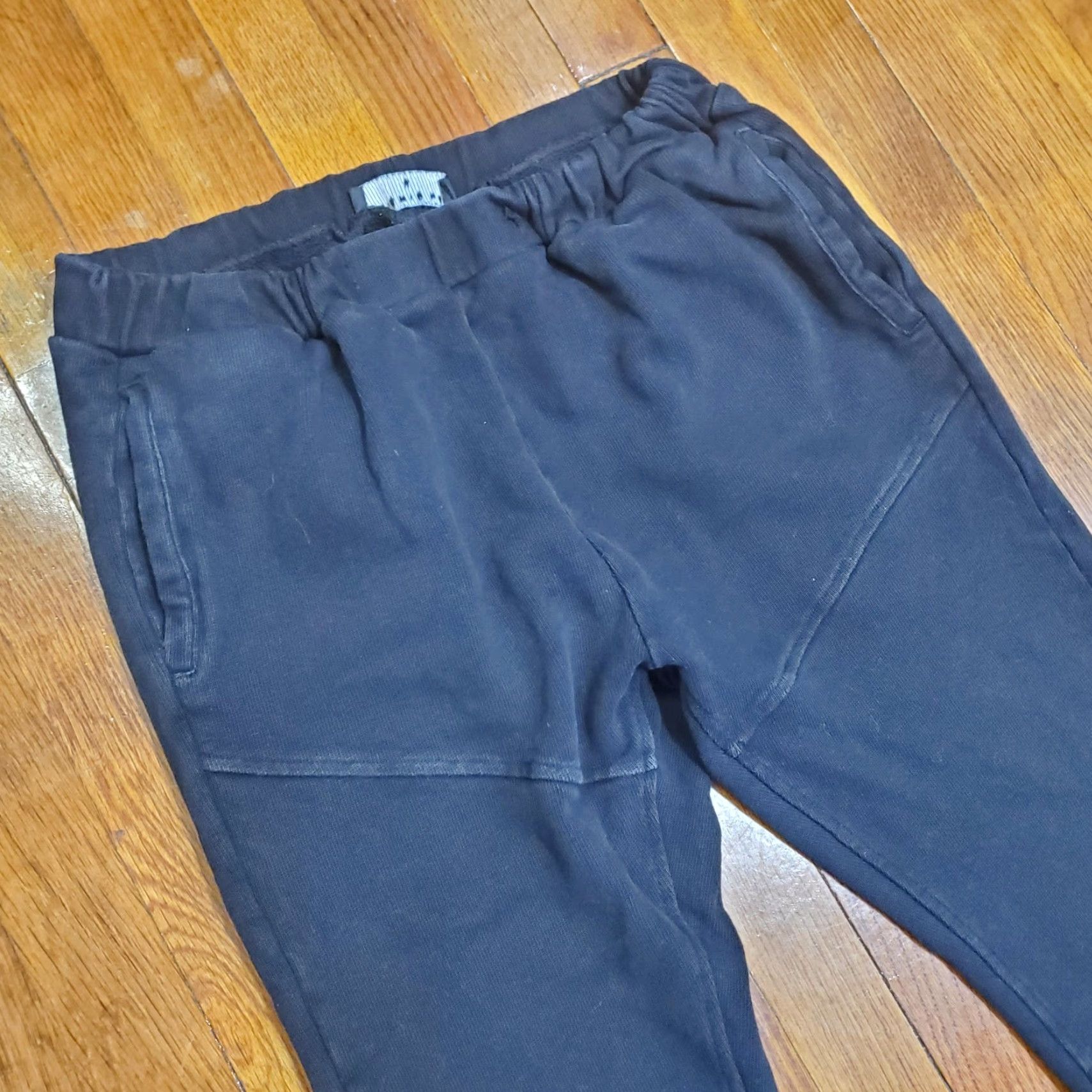 Vintage Richie Le Mens Medium Black Joggers Tapered Elastic Waist Pockets Knit Sweatpants Casual Size US 31 - 3 Thumbnail