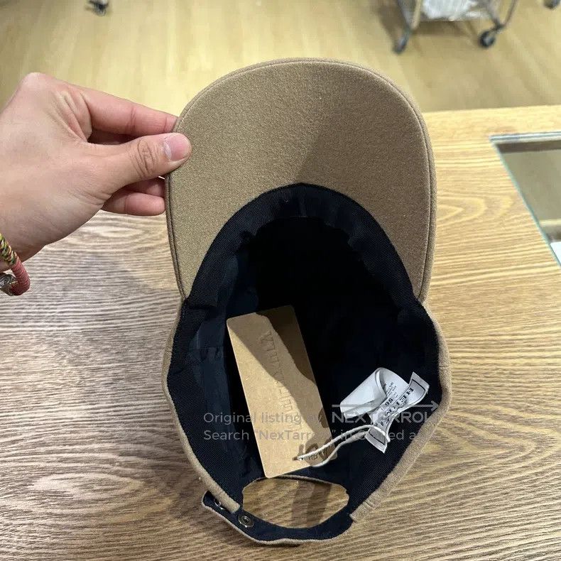 Hermes Hermes size 58 Embroidered Khaki Cashmere Baseball Cap Size ONE SIZE - 7 Thumbnail