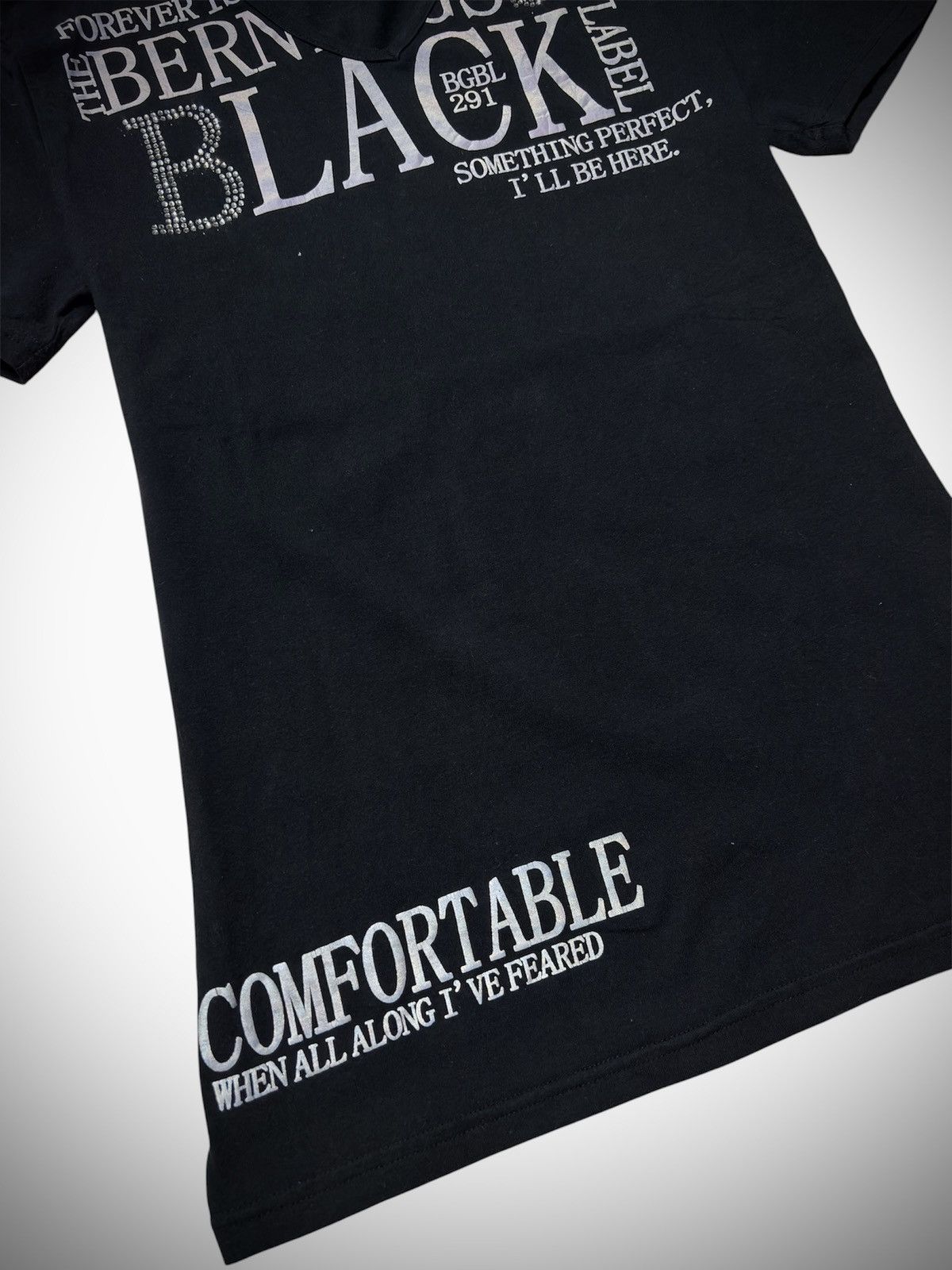 BERNINGS SHO 2000’s Berning’s Sho Black Label - Poem Ifsix Style T-Shirt Size US L / EU 52-54 / 3 - 3 Thumbnail