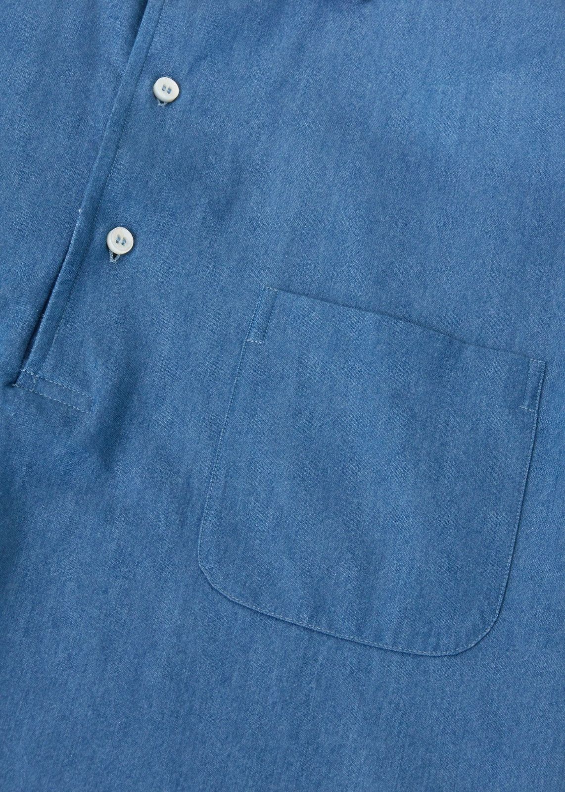 Loro Piana o1srvl11e0325 FAO0318 Denim Shirt in Blue Size US XL / EU 56 / 4 - 3 Thumbnail