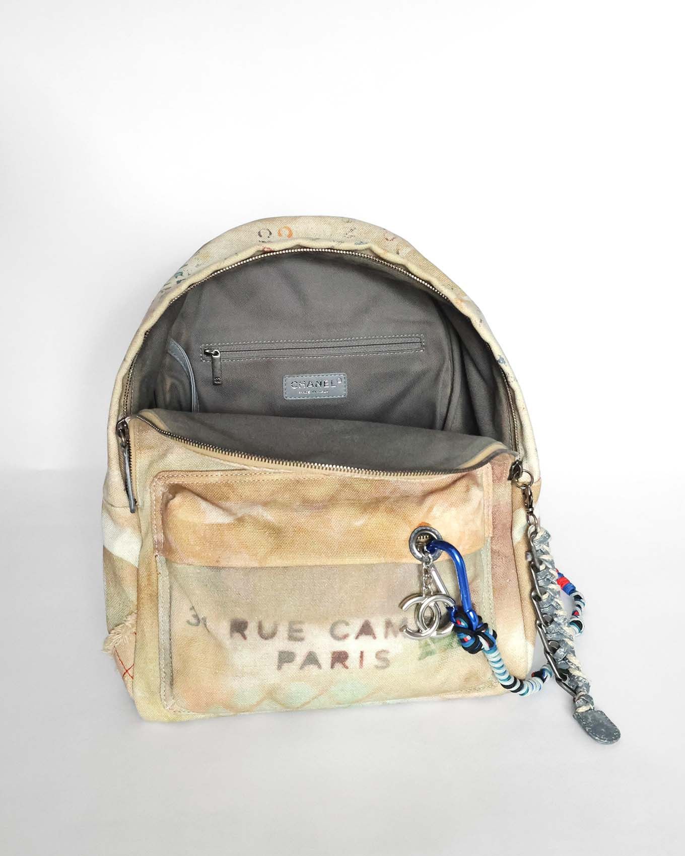 Chanel SS14 Artclass Yellow Canvas Small Graffiti Backpack Size ONE SIZE - 16 Thumbnail