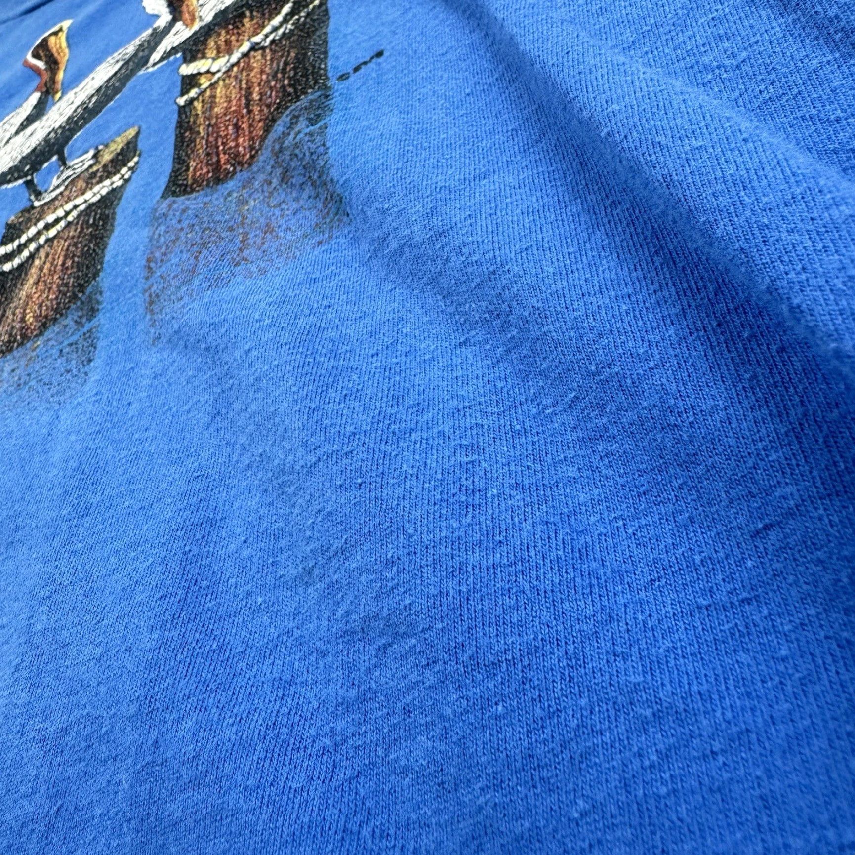 Vintage VINTAGE Oneita Georgia Shirt Adult Large Blue 90s Animals Nature Mens T-Shirt Size US L / EU 52-54 / 3 - 6 Thumbnail