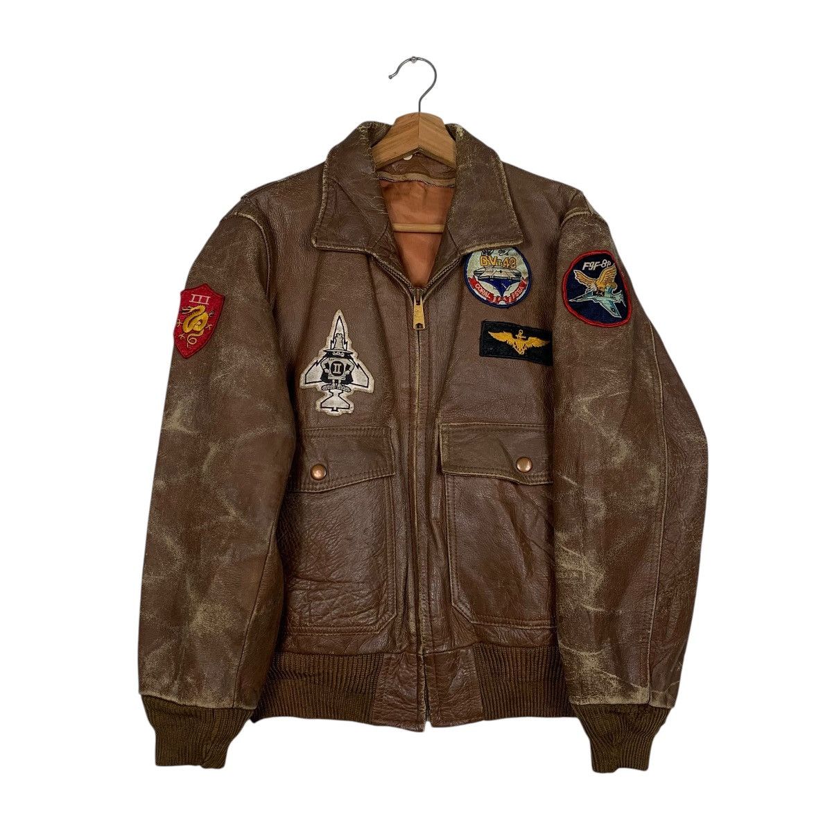 Japanese Brand Japanese Brand Dambuster Strike Fighter Leather Jacket Size US M / EU 48-50 / 2 - 2 Thumbnail