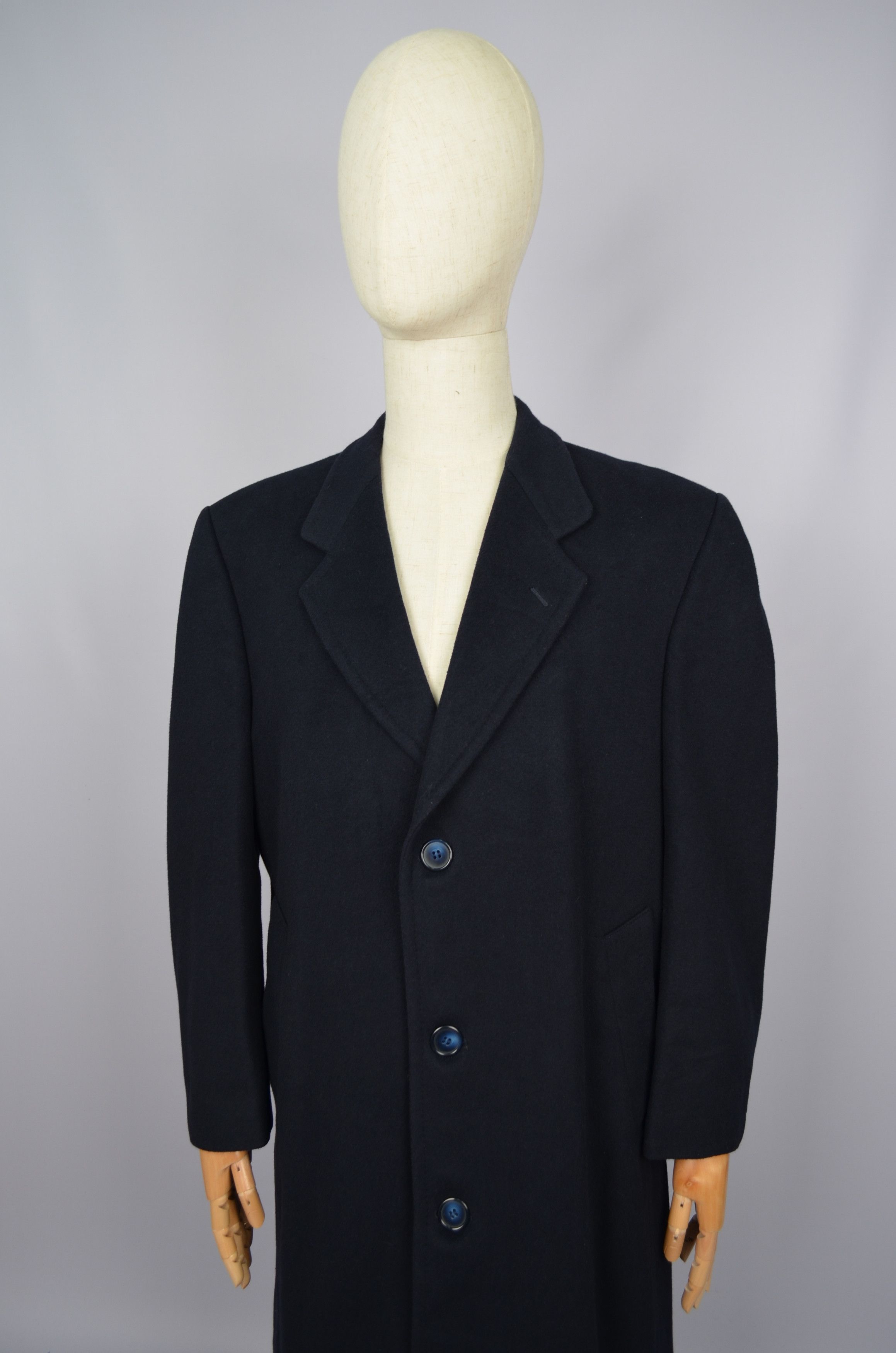 Vintage × Yves Saint Laurent Yves Saint Laurent Diffusion Hommes Cashmere Coat Jacket Size US L / EU 52-54 / 3 - 3 Thumbnail