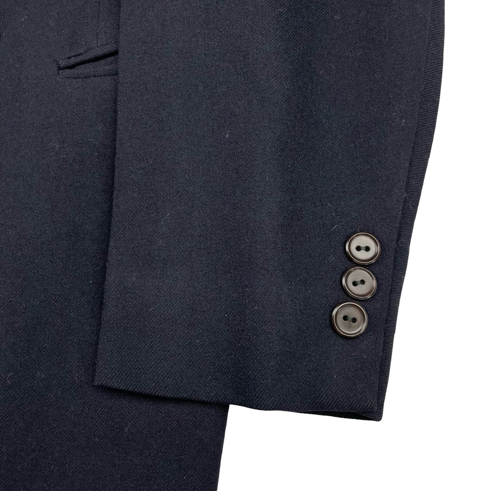 Doublet VTG Bespoke Men’s Tuxedo Jacket Navy Blue Double-Breasted Four-Button 38S Wool Flannel Vintage Wedding Mens Size 38R - 4 Thumbnail