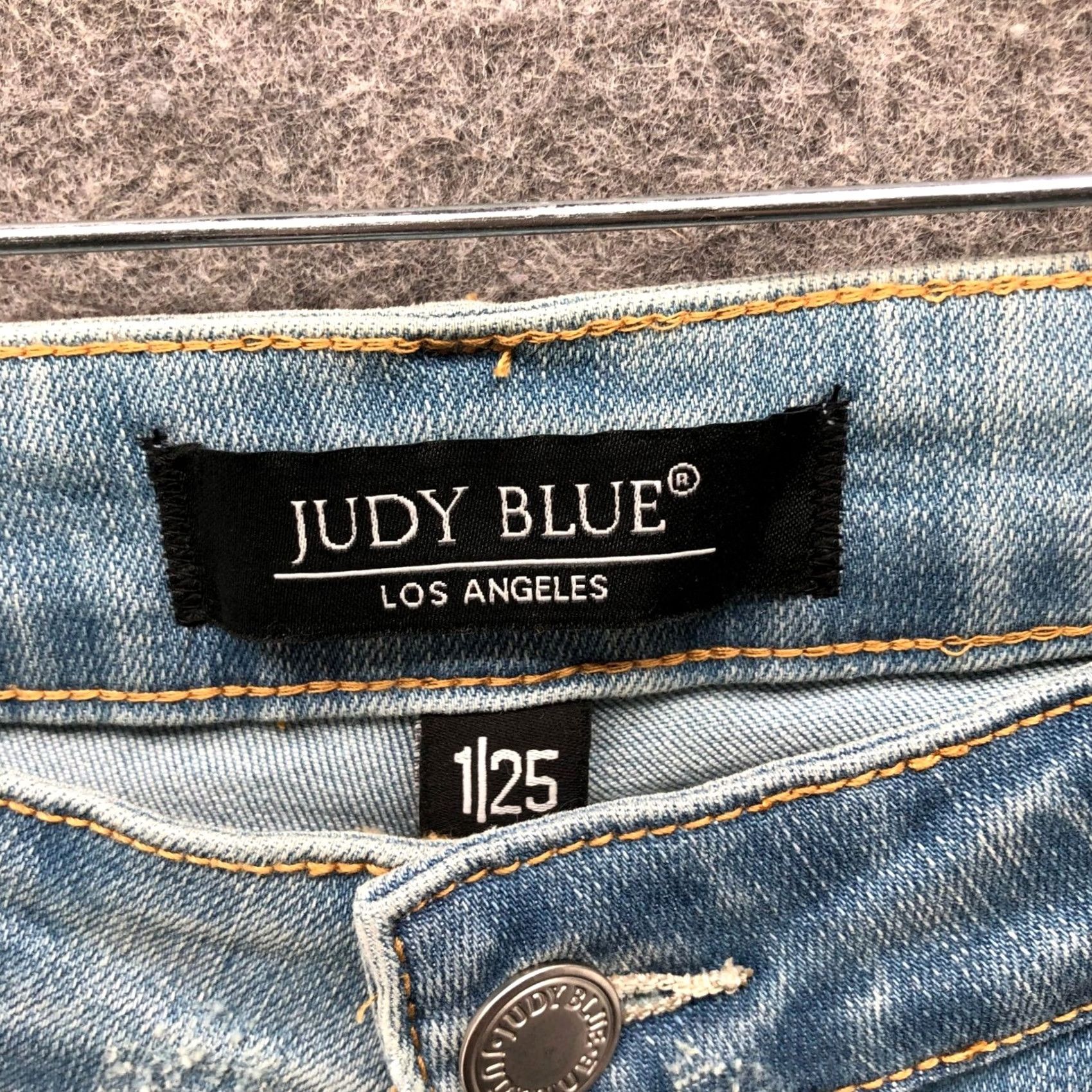 Vintage Judy Blue Boyfriend Fit Jeans Womens 1/25 Light Wash Stretch Blue Low Rise Denim 5-Pocket Design Jeans Womens Size 25" / US 0 / IT 36 - 5 Thumbnail