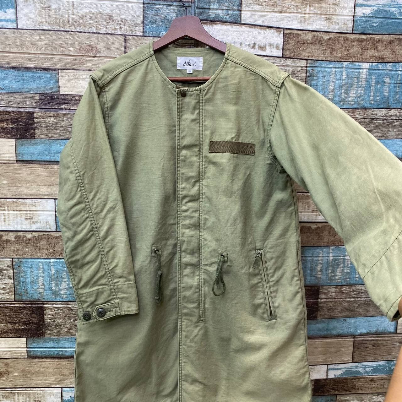 Japanese Brand DE'LAVE JAPAN PARKA FADED GREEN MILITARY ROUNDNECK COLLAR Size US S / EU 44-46 / 1 - 4 Thumbnail