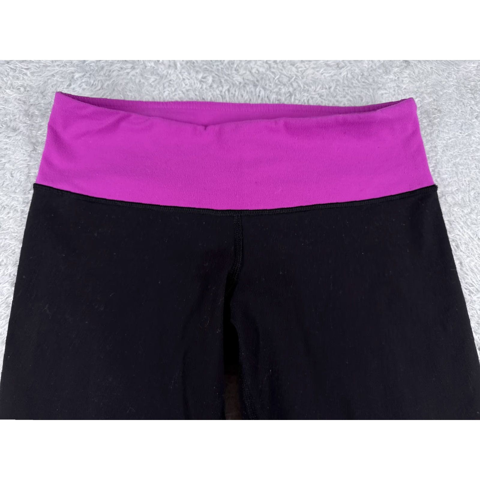 Lululemon Lululemon Wunder Under Pants Women 6 Black Purple 30" Inseam Yoga Gym Workout Activewear Pants Size 28" / US 6 / IT 42 - 4 Thumbnail