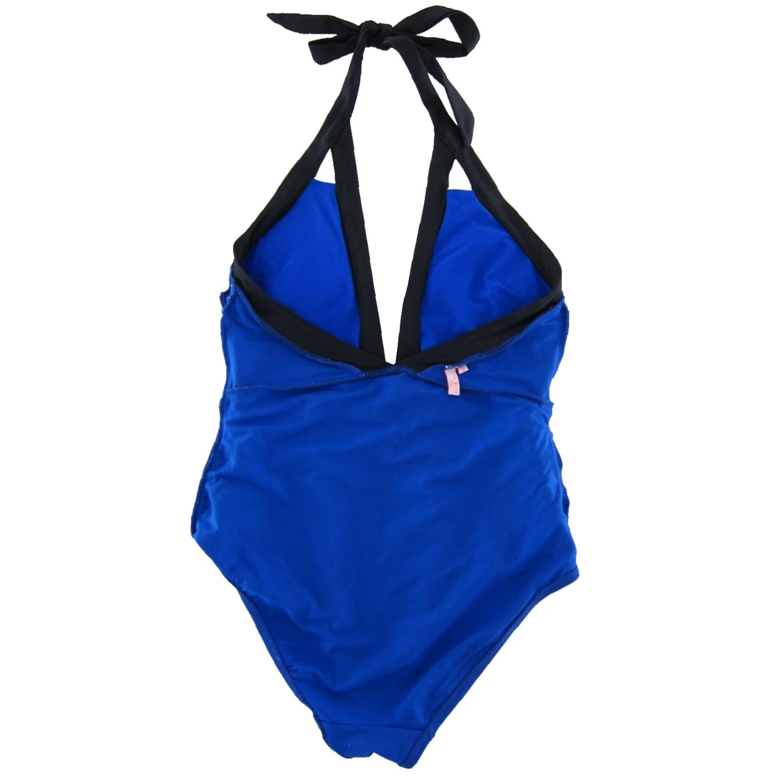 Ted Baker Ted Baker London 'Ralinda' Halter One-Piece Swimsuit Blue size 8 Women Beach Slimming Adjustable Removable Pads Strap 80% polyamide 20% spandex Size ONE SIZE - 6 Thumbnail