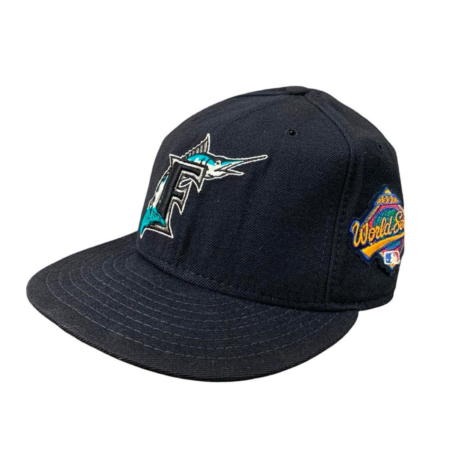 MLB × New Era × Vintage New Era 1997 Marlins World Series Wool Fitted Hat Size ONE SIZE - 1 Thumbnail