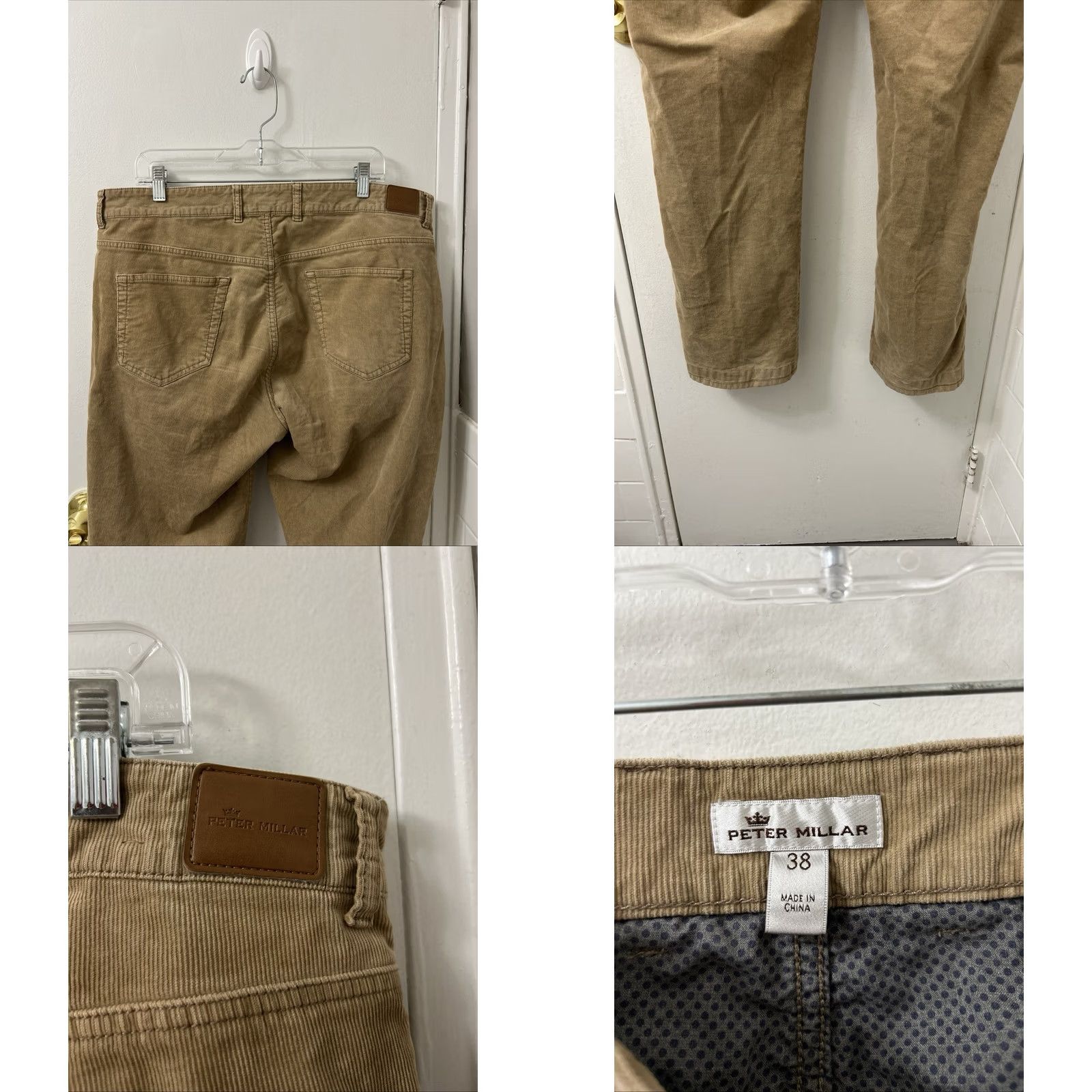 Peter Millar Peter Millar Corduroy Pants Mens 38x30 Brown Straight Leg Trousers Chino Casual Workwear Size US 38 / EU 54 - 8 Thumbnail