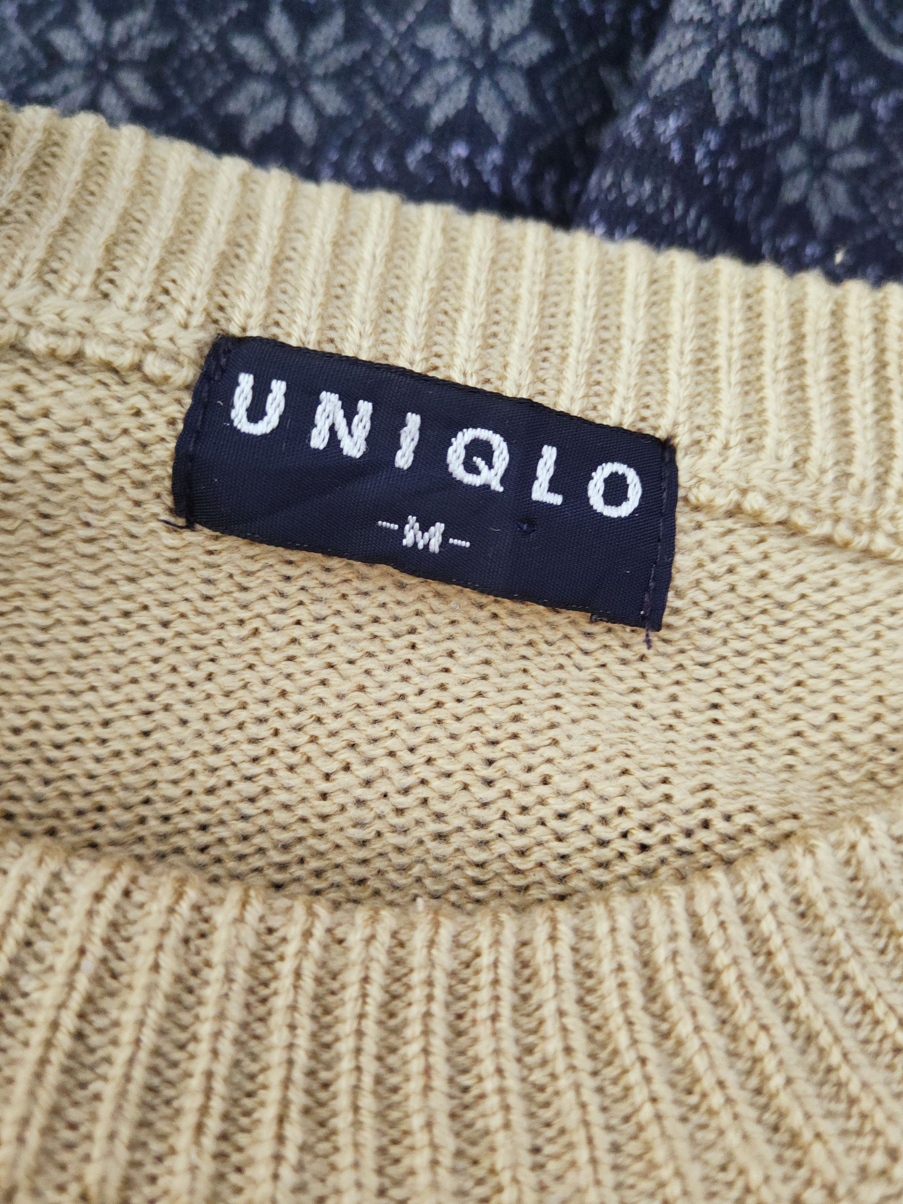 Uniqlo × Vintage Vintage 💥 Uniqlo Beige Knitwear Sweatshirts Size US M / EU 48-50 / 2 - 11 Thumbnail