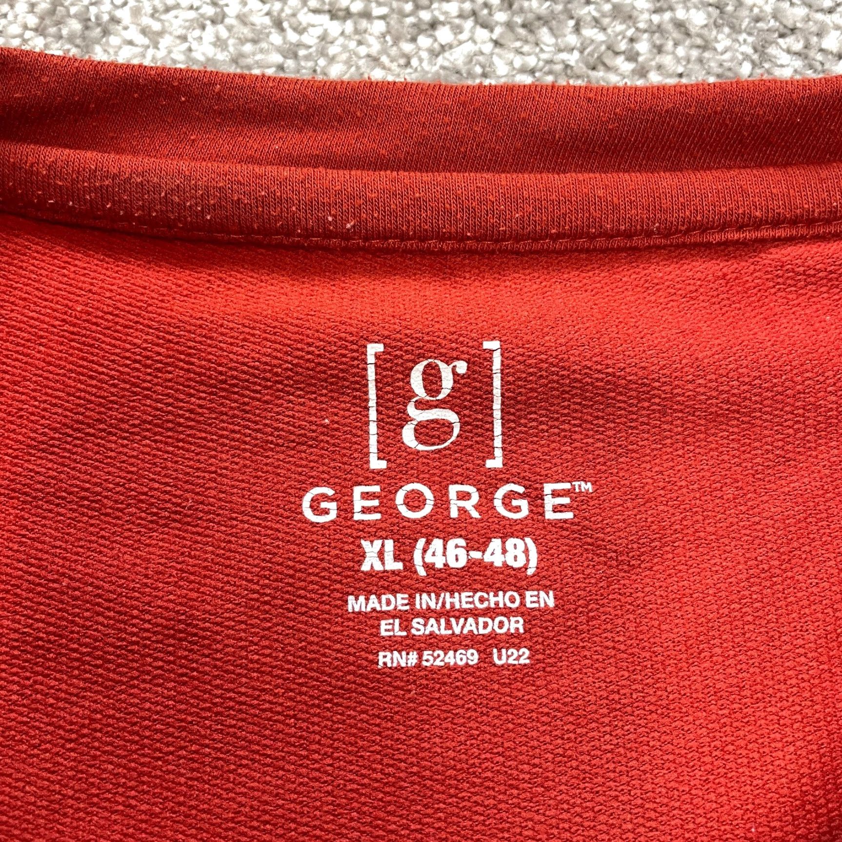 George George Shirt Mens XL Orange Long Sleeve Crew Neck Solid Adult T-Shirt Size US XL / EU 56 / 4 - 3 Thumbnail