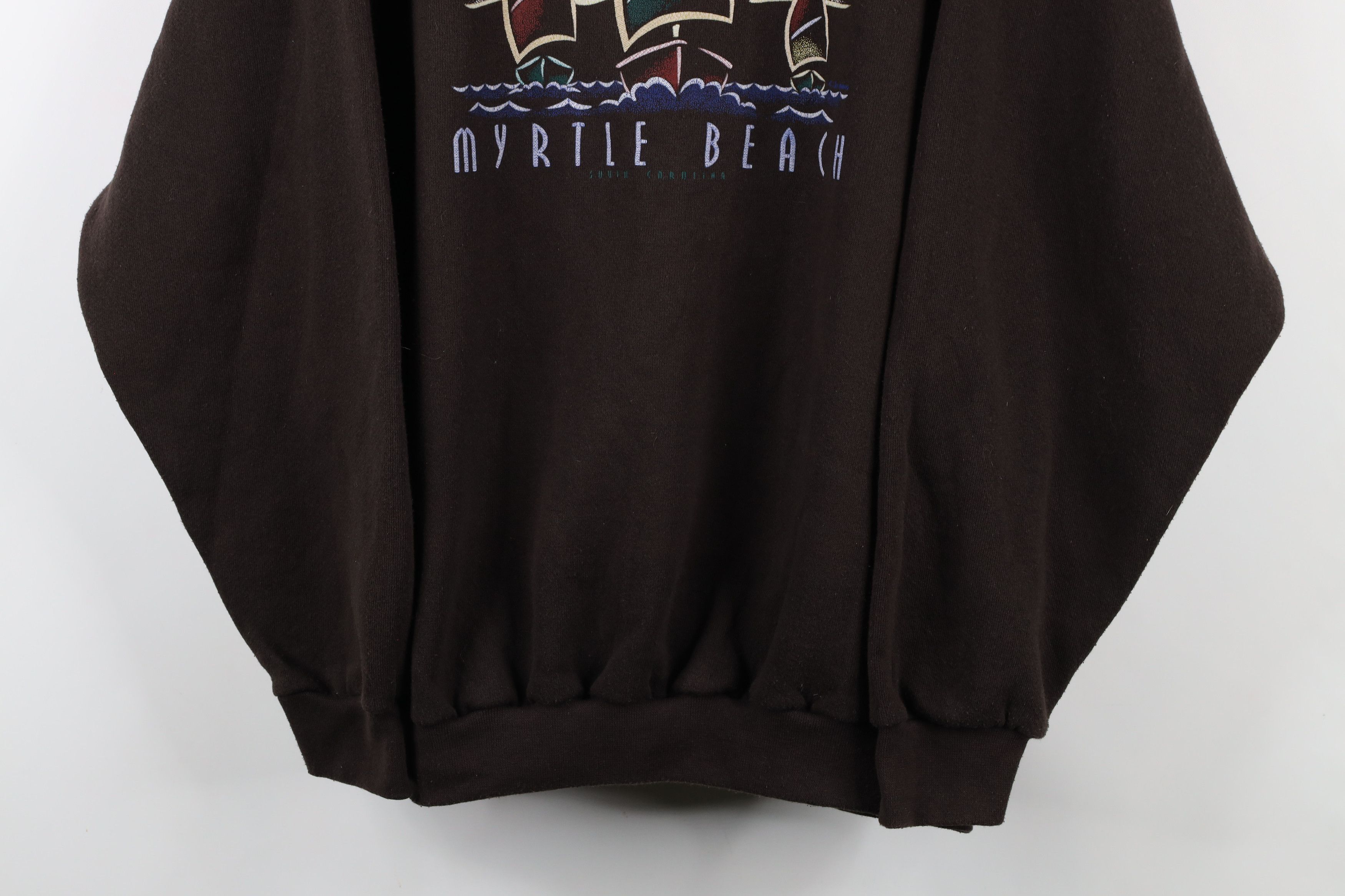 Vintage Vintage 90s Streetwear Beach Sailing Sailboat Sweatshirt USA Size US XL / EU 56 / 4 - 3 Thumbnail