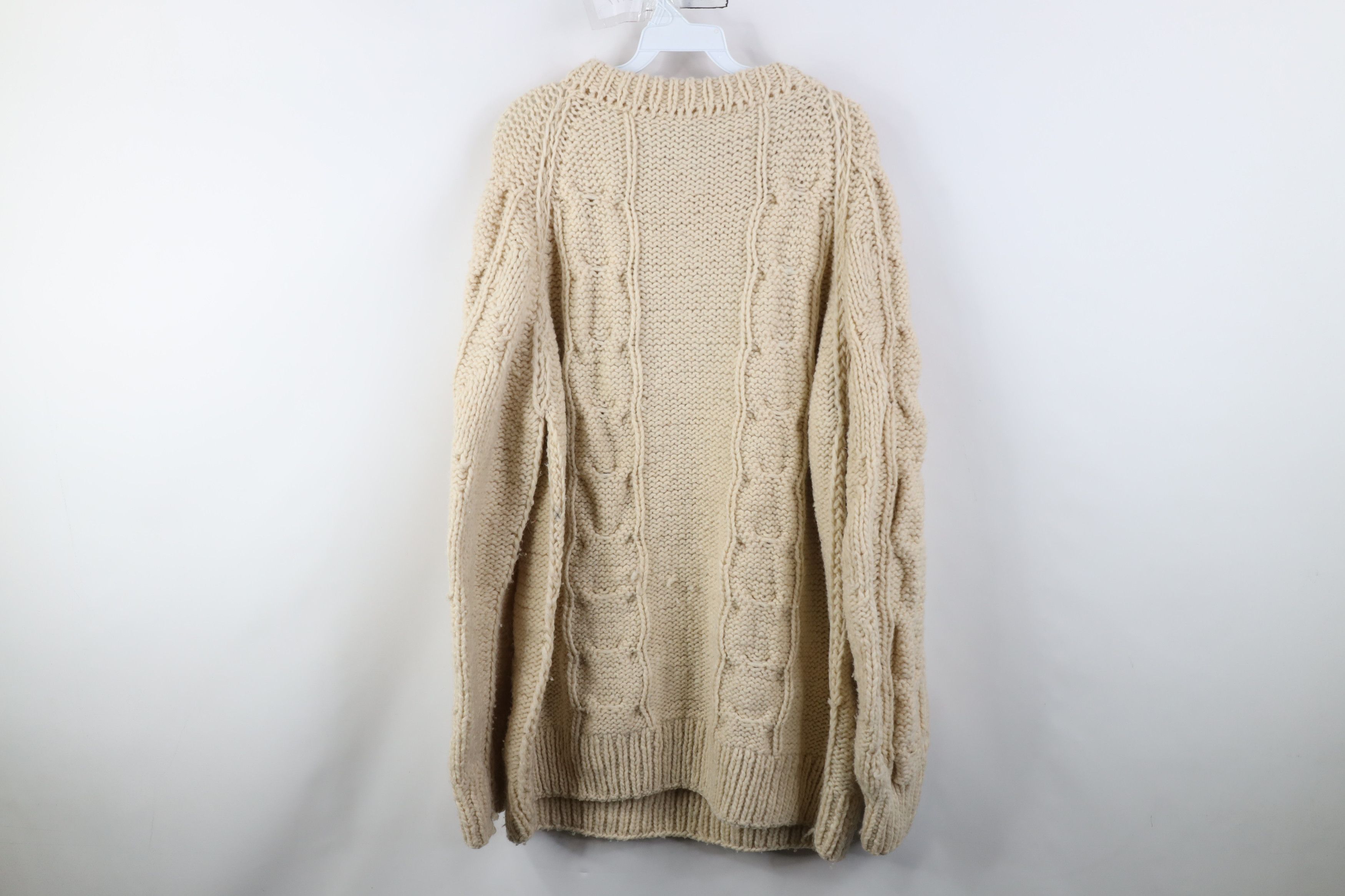 Vintage Vintage 50s 60s Streetwear Wool Chunky Fisherman Sweater Size US XL / EU 56 / 4 - 9 Thumbnail