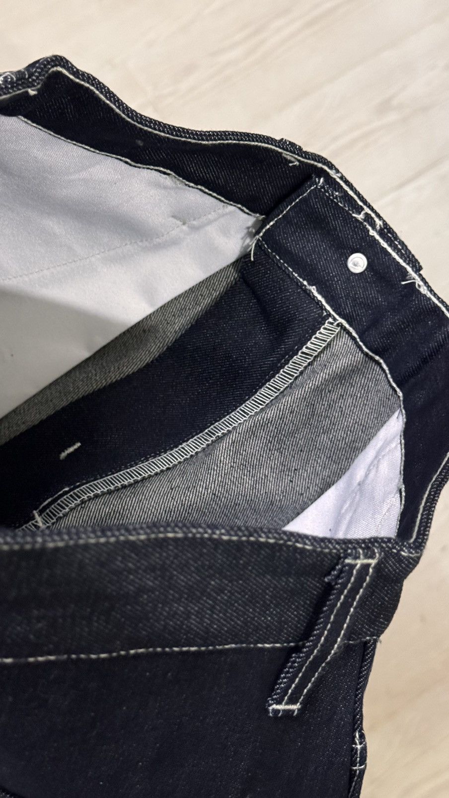 Jean Double Knee Carpenter Jeans Homemade Size US 32 / EU 48 - 2 Thumbnail
