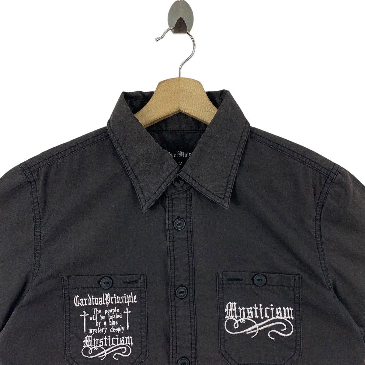 Japanese Brand × Seditionaries ANDRE MALROUR Back hit embroidery cross design black shirt Size US M / EU 48-50 / 2 - 3 Thumbnail