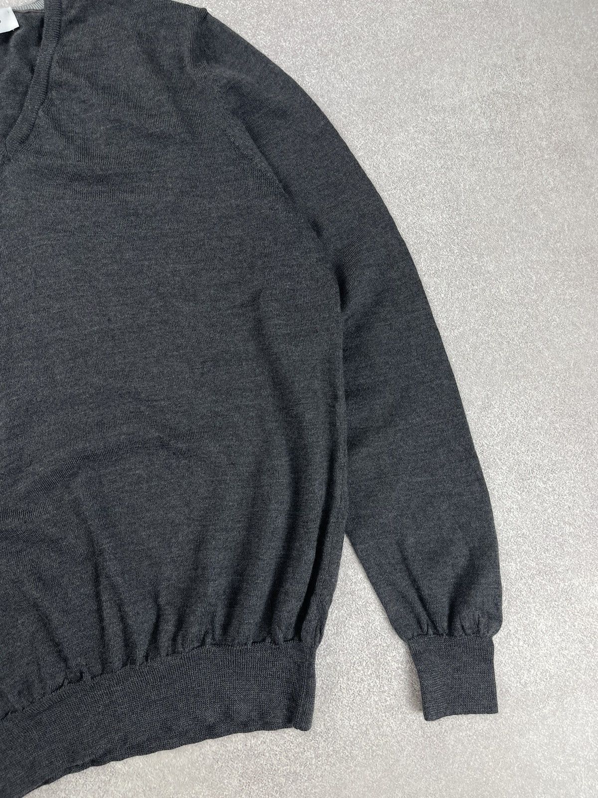 Gran Sasso Gran Sasso Wool Knit Sweater V-Neck Size 50 Size US M / EU 48-50 / 2 - 2 Thumbnail