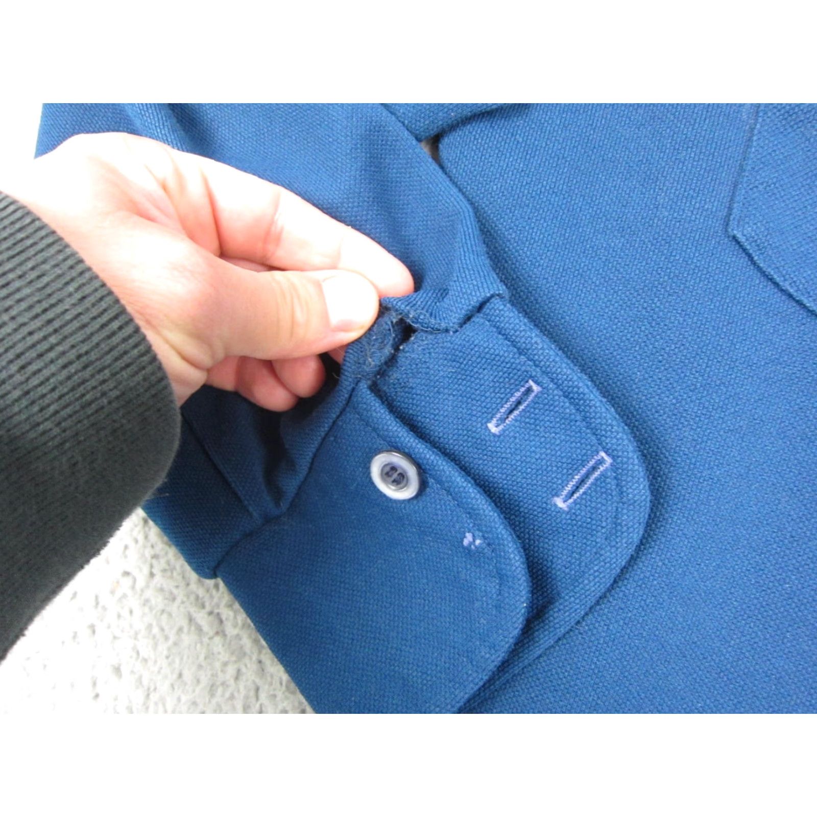 JCPenney VINTAGE JC Penney Shirt Womens M Blue 90s Western Button-Up Workwear Casual Cotton Canvas Pockets Button Size M / US 6-8 / IT 42-44 - 6 Thumbnail