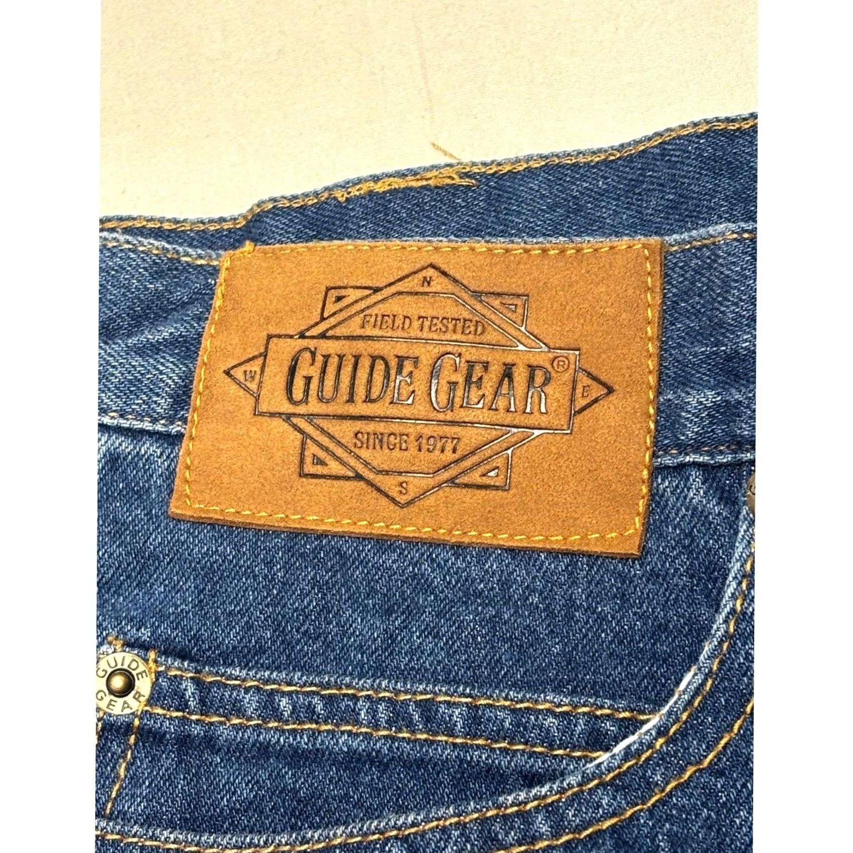 Doublet Guide Gear Jeans Mens 32x30 Blue Denim Double Knee Relaxed Straight 90s Grunge Workwear Size US 32 / EU 48 - 5 Thumbnail