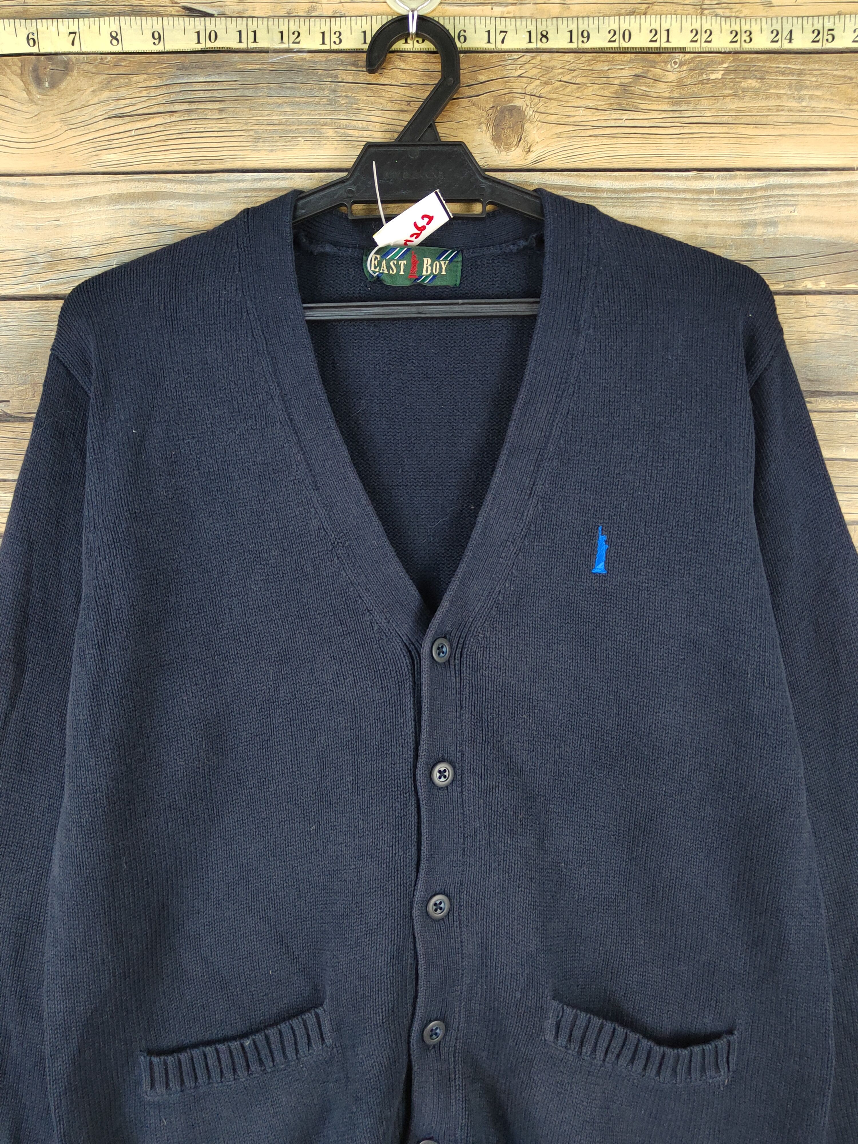 Homespun Knitwear × Japanese Brand East Boy Navy Knitwear Cardigan #W1262 Size US M / EU 48-50 / 2 - 2 Thumbnail