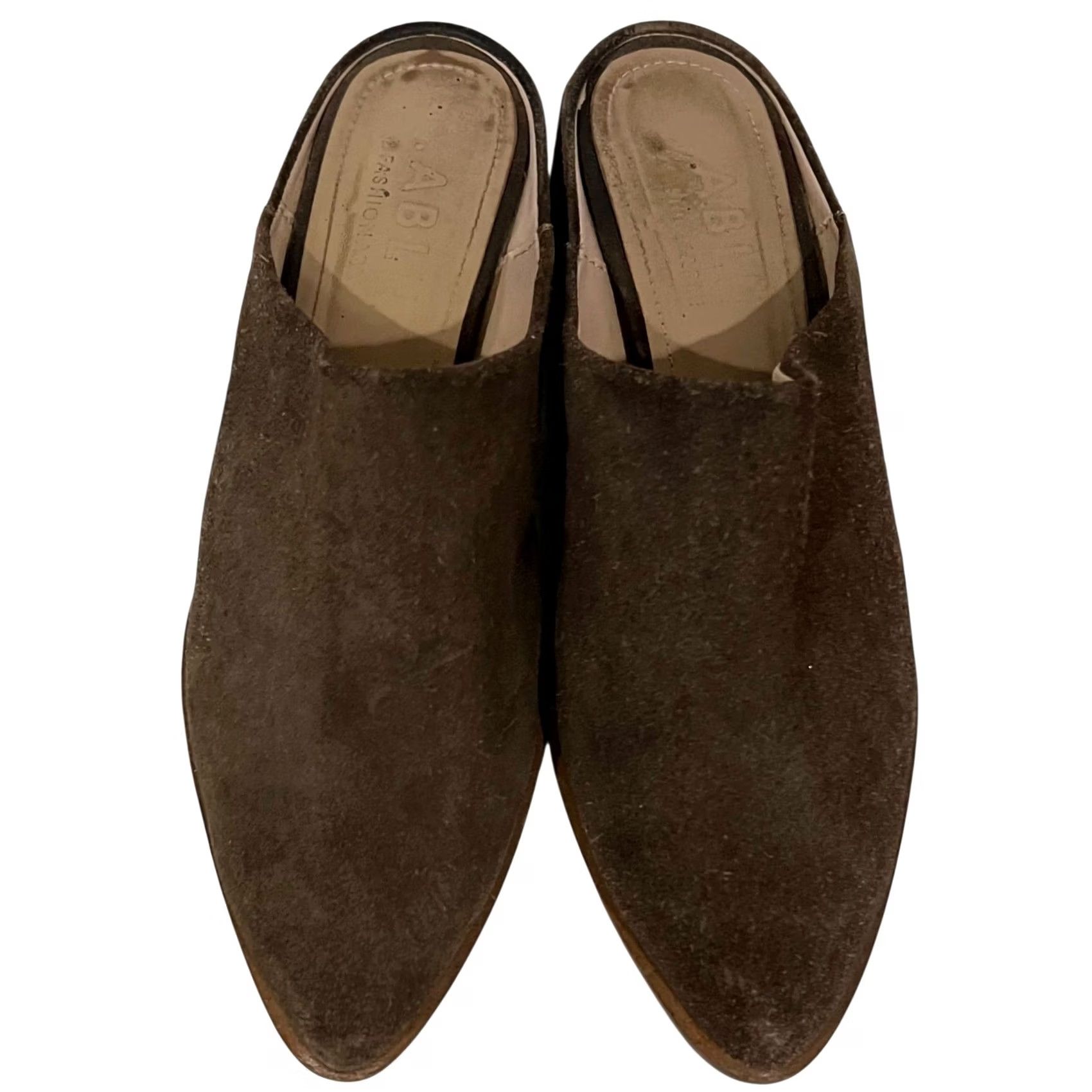 Vintage VINTAGE? ABLE Women’s Mules Sl ipped On Brown Suede Almond Toe Size 9 Womens Size US 9 / IT 39 - 3 Thumbnail