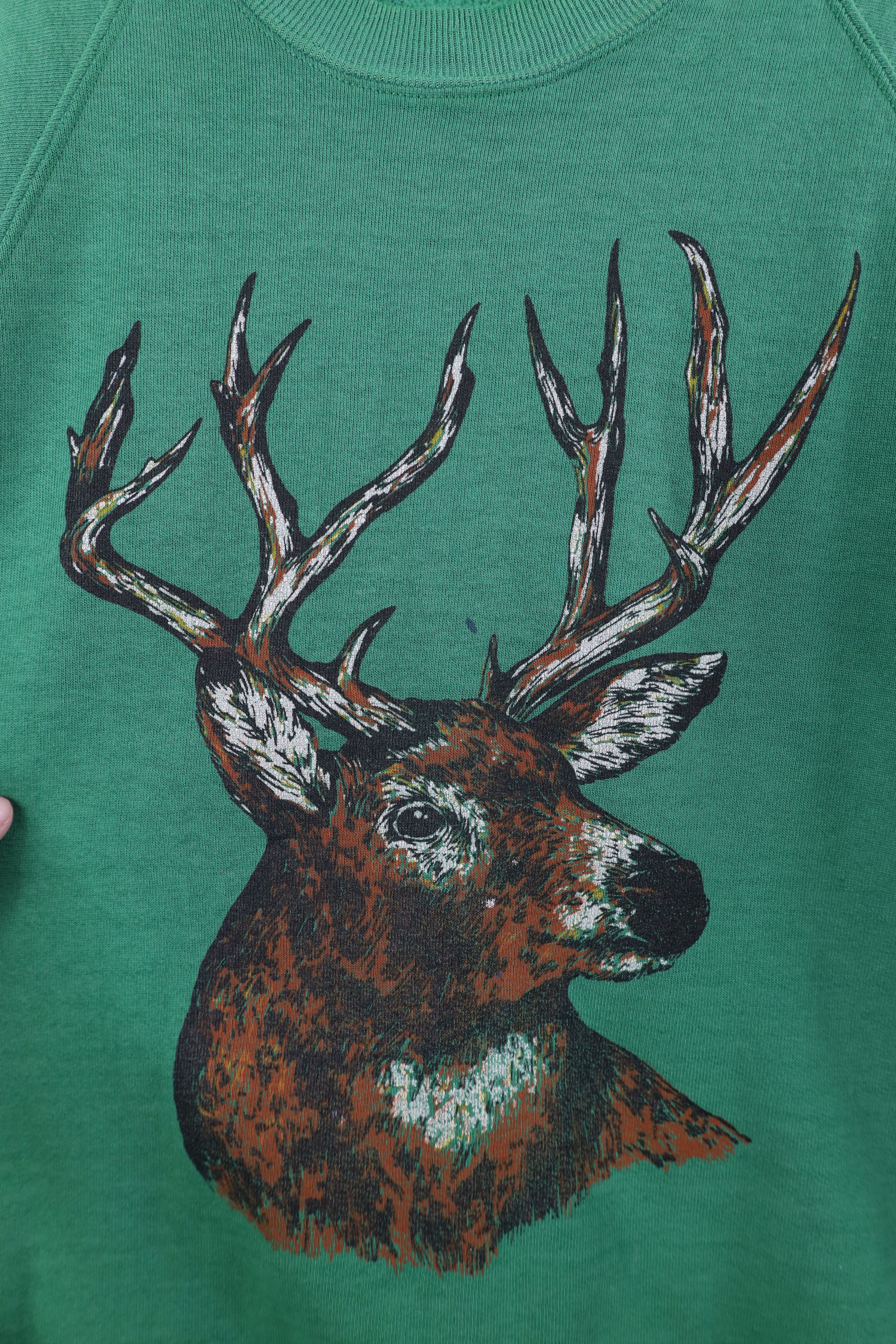 Vintage Vintage 80s 90s Streetwear Deer Buck Crewneck Sweatshirt Size US S / EU 44-46 / 1 - 4 Thumbnail