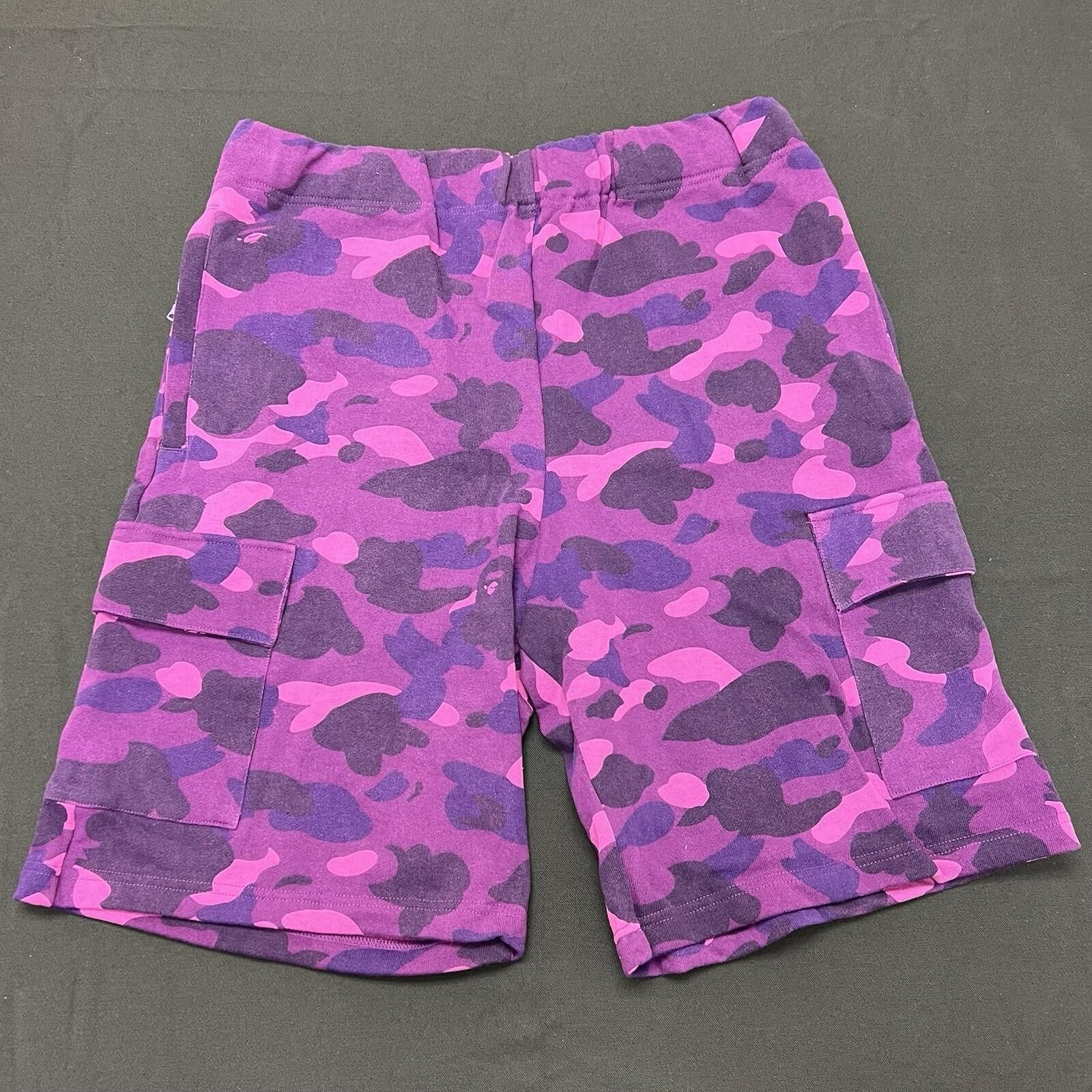 Bape Bape by A Bathing Ape Purple Camo Sweat Shorts L Size US 34 / EU 50 - 1 Thumbnail