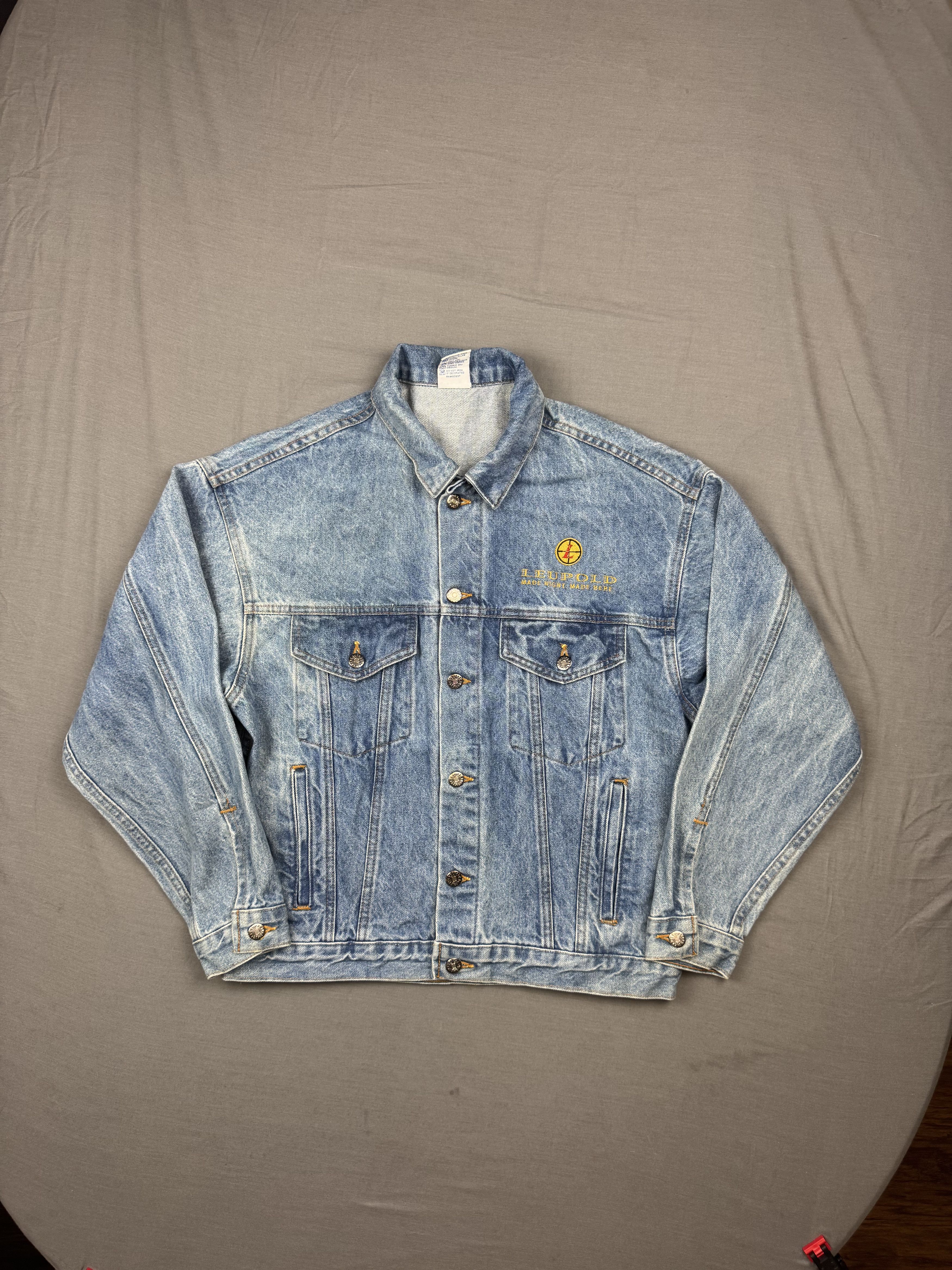 Other Vintage Leupold Optics Embroidered Tyca Denim Jacket Size US S / EU 44-46 / 1 - 1 Thumbnail