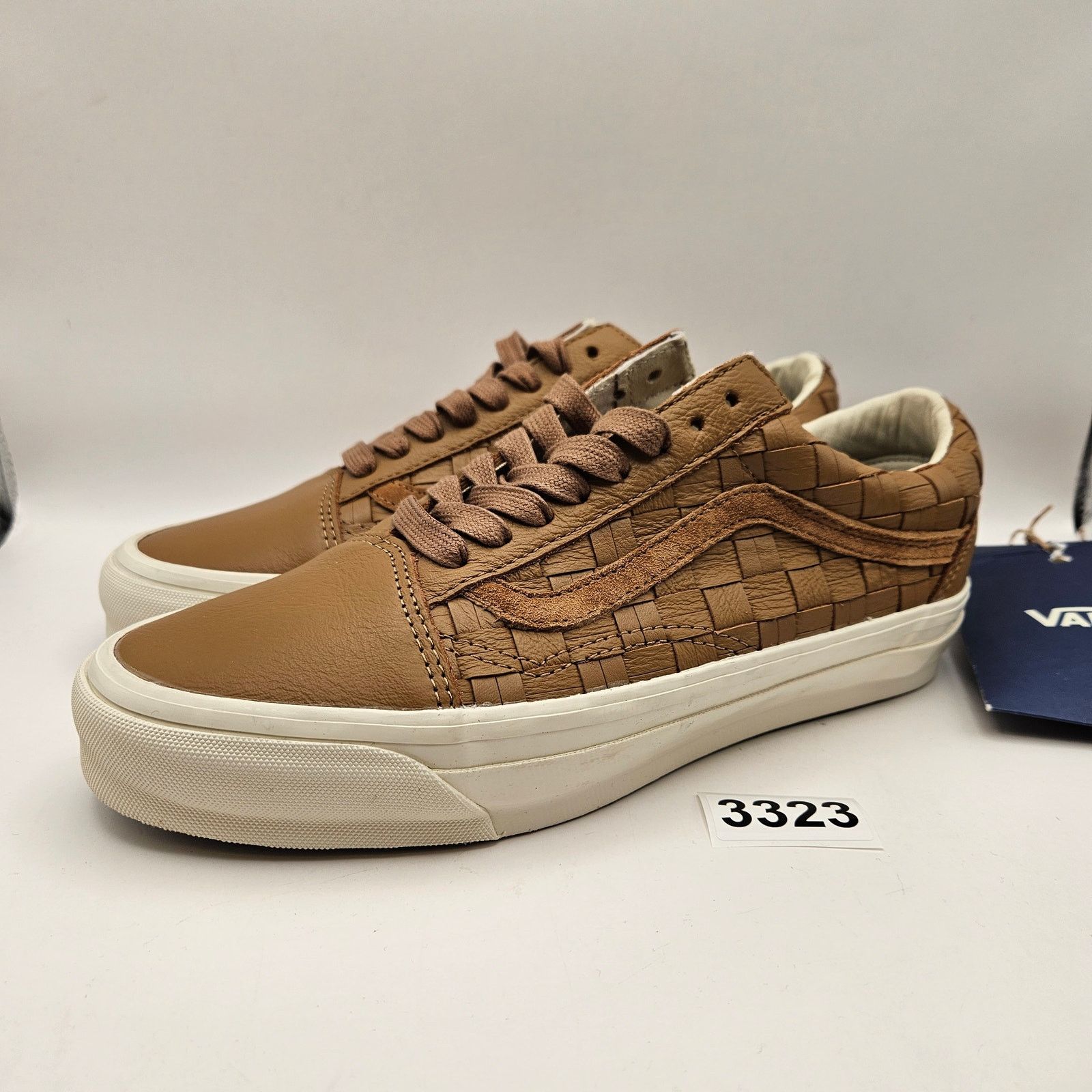 Vans VANS M7.5 W9 OLD SKOOL WOVEN LEATHER BROWN TAN LOW TOP SNKR Size US 7.5 / EU 40-41 - 1 Thumbnail