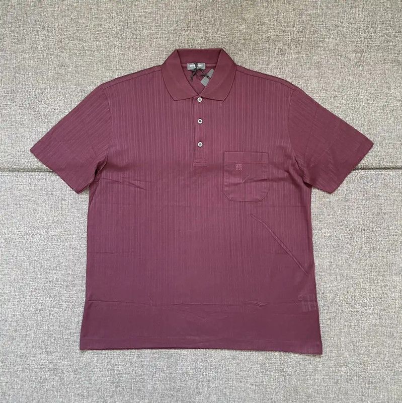 Givenchy Givenchy Men's Burgundy Cotton Polo Shirt 0089 Size US M / EU 48-50 / 2 - 1 Thumbnail