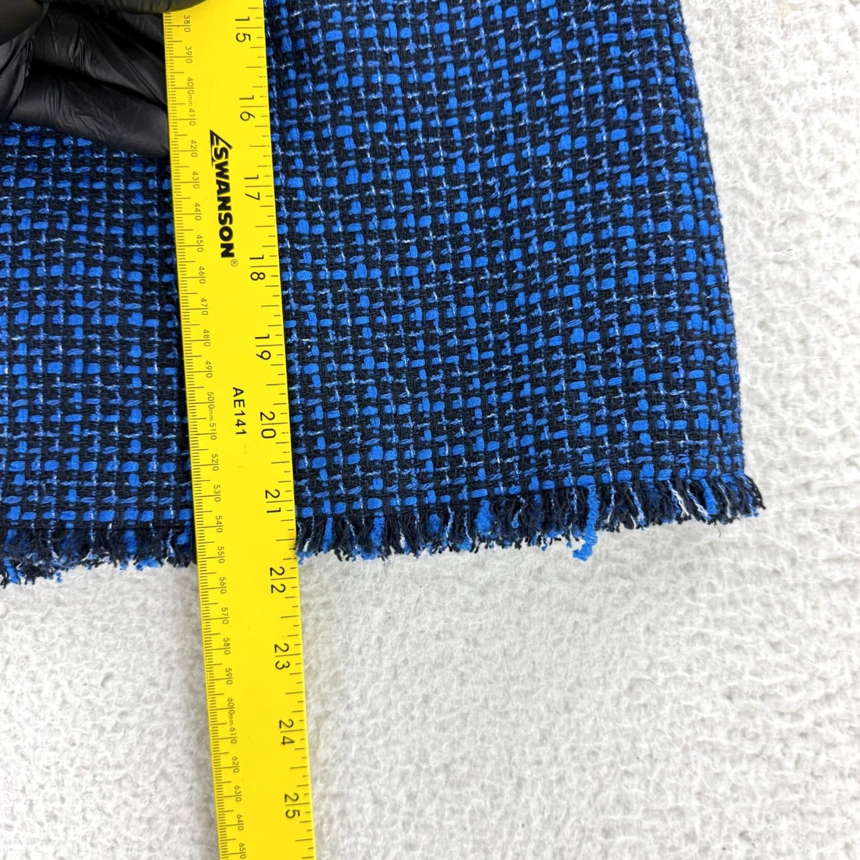 Hugo Boss HUGO BOSS Vomanda Tweed Suit Skirt Womens Size 12 Blue A-Line Fringe Office Work Skirt Size 34" / US 12 / IT 48 - 5 Thumbnail