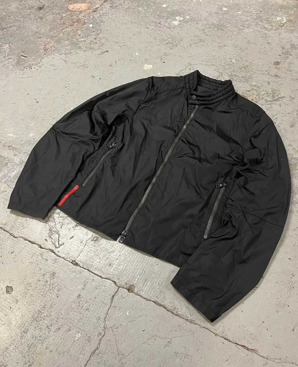 Prada SS2000 Prada Biker Black Nylon Padded Jacket Size US M / EU 48-50 / 2 - 5 Thumbnail