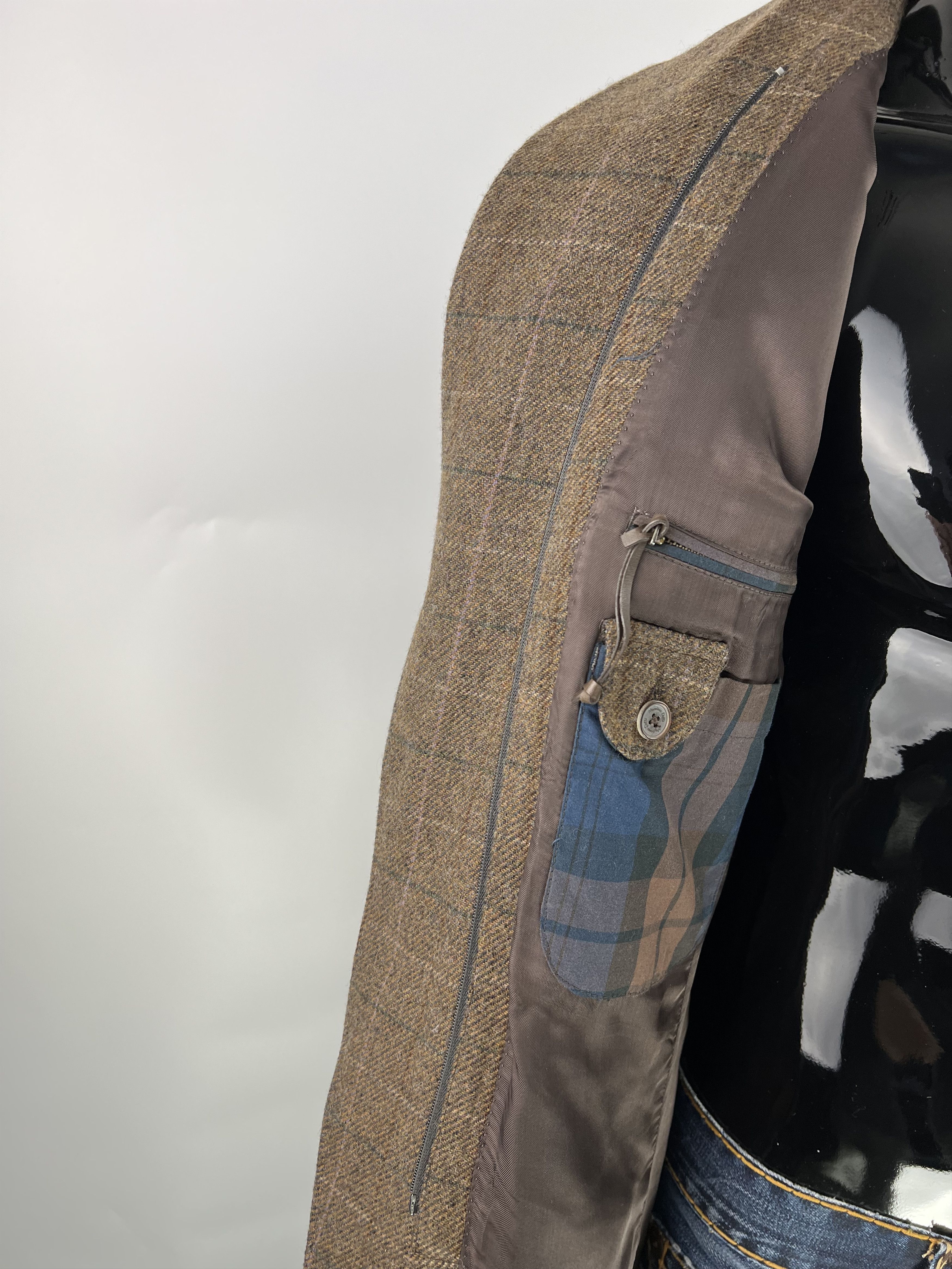 Massimo Dutti Massimo Dutti Men's Wool Tweed Check Blazer Jacket Size 50 Size 50R - 9 Thumbnail