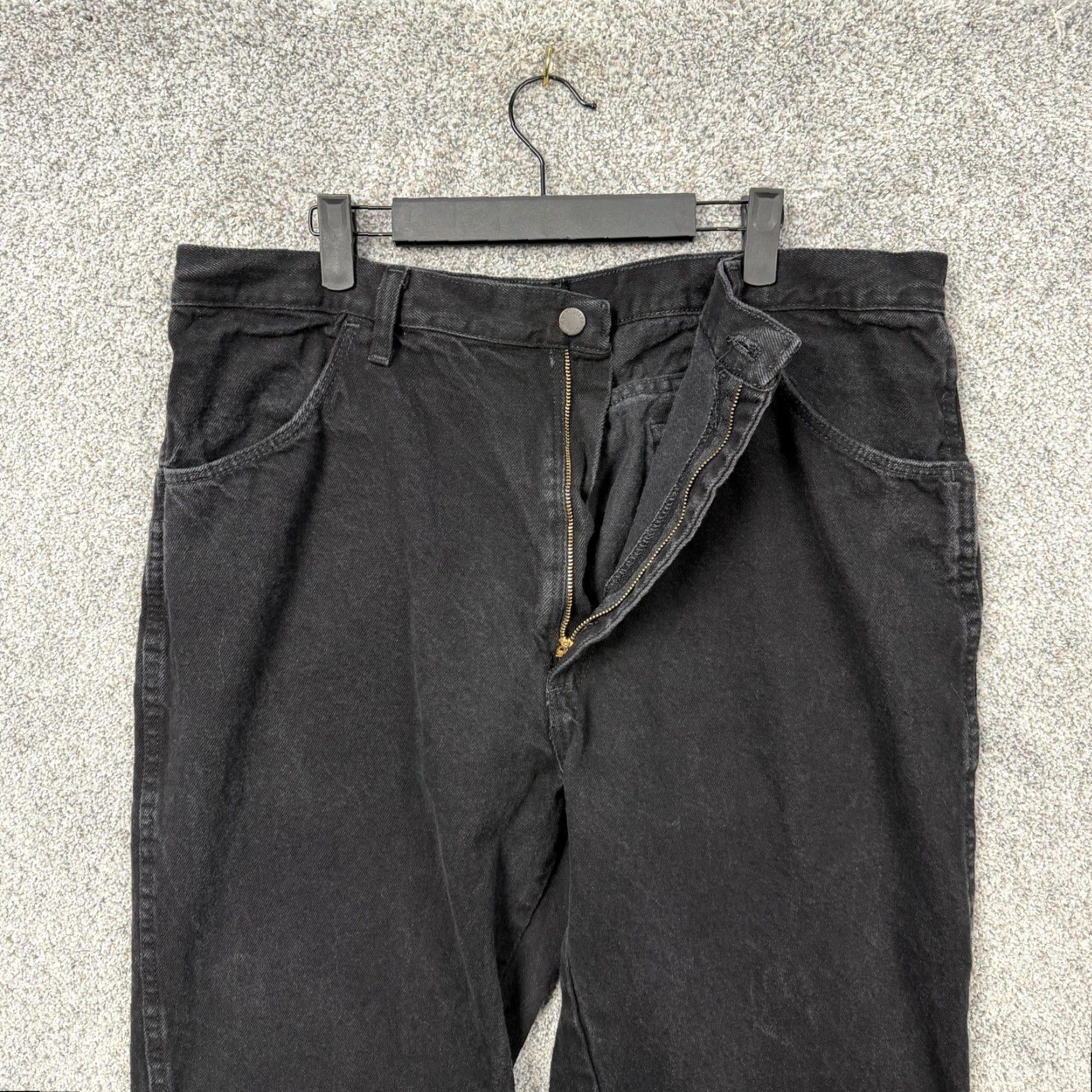Wrangler Wrangler Jeans Mens 38x28.5 Black Straight Denim 87619CB Workwear Classic Jeans Size US 38 / EU 54 - 6 Thumbnail