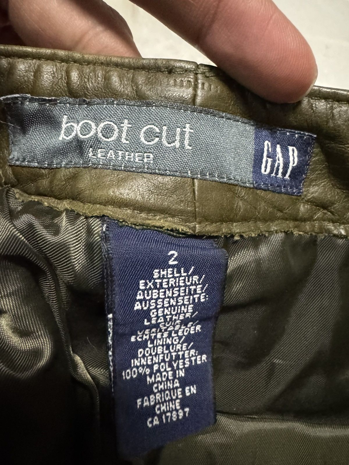 Gap 💥VINTAGE 2000s GAP BOOTCUT LEATHER KANYE WEST Size US 26 / EU 42 - 7 Thumbnail