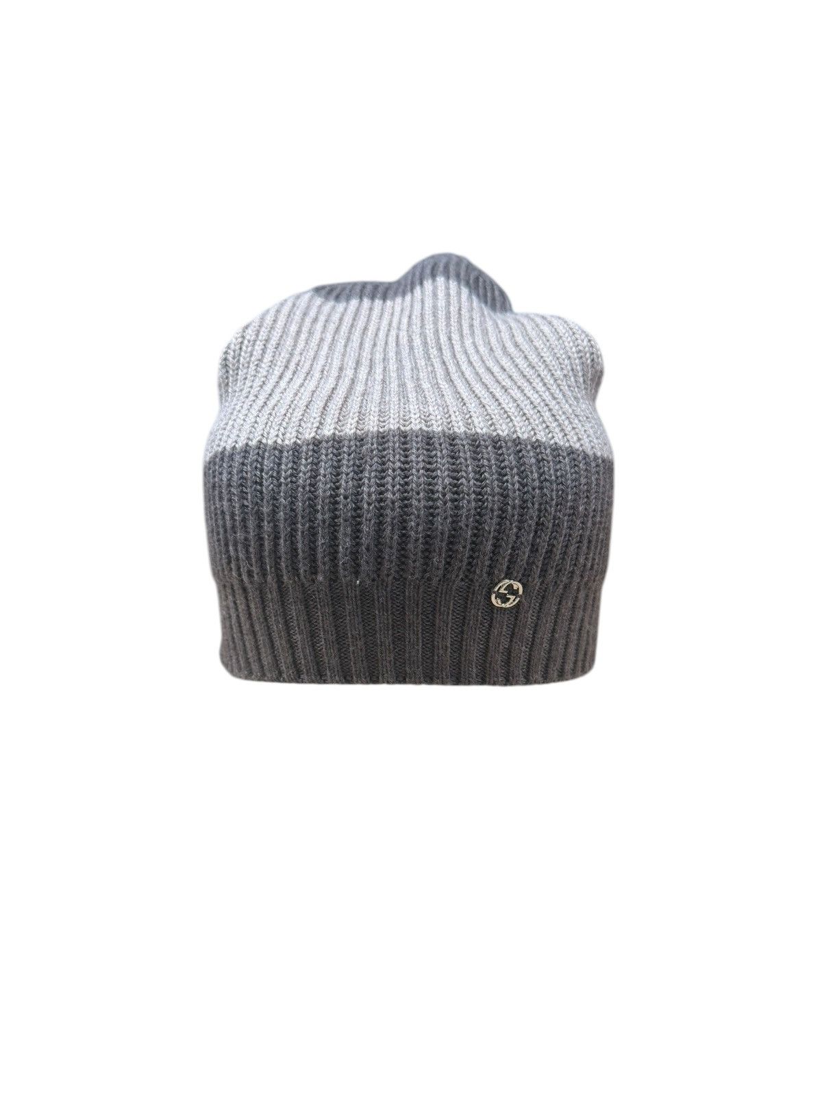 Gucci Gucci Ribbed Wool Interlocking GG Beanie Hat Size ONE SIZE - 1 Thumbnail