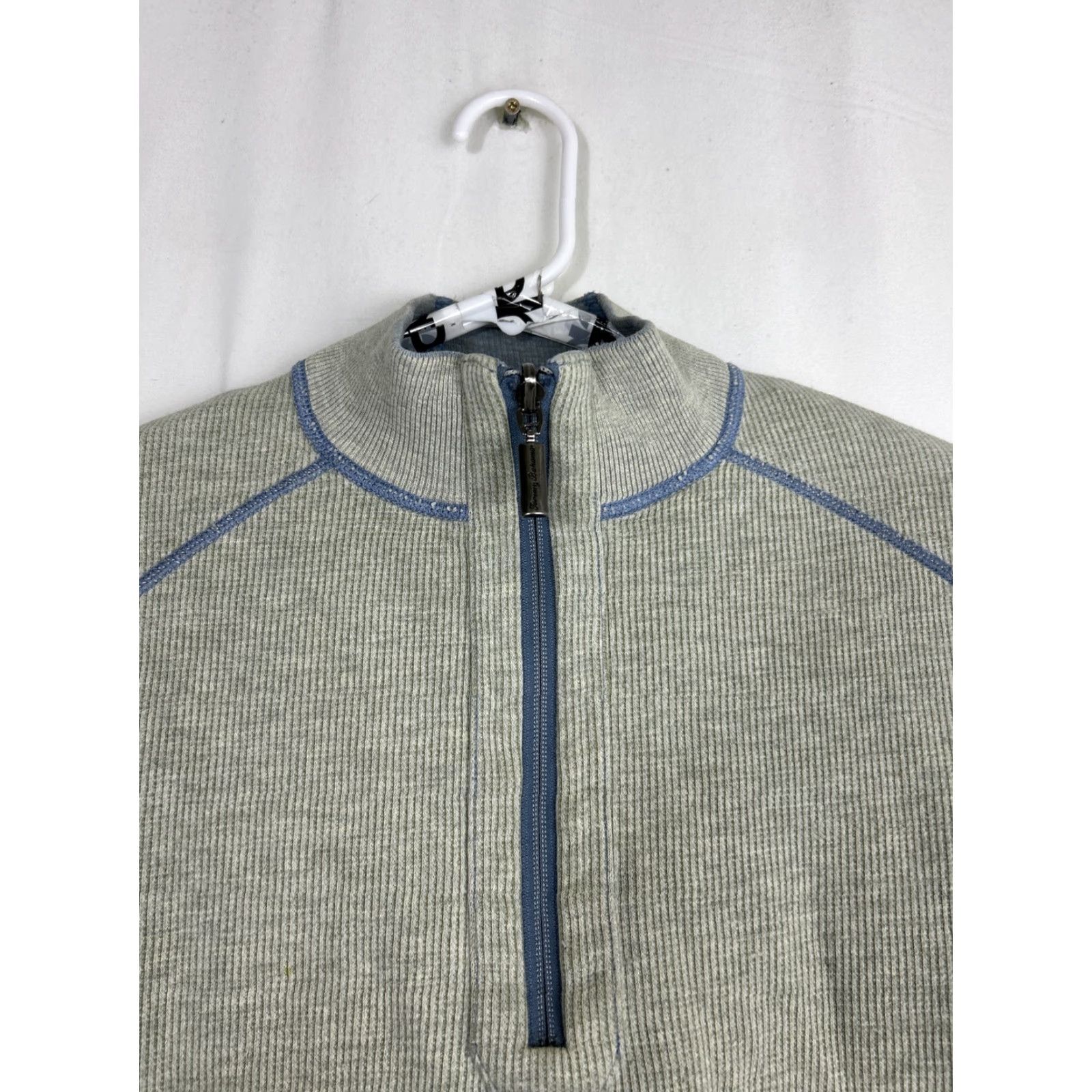 Tommy Bahama Tommy Bahama Mens Medium 1/4 Zip Reversible Pullover Sweater Long Sleeve Cotton Size US M / EU 48-50 / 2 - 4 Thumbnail