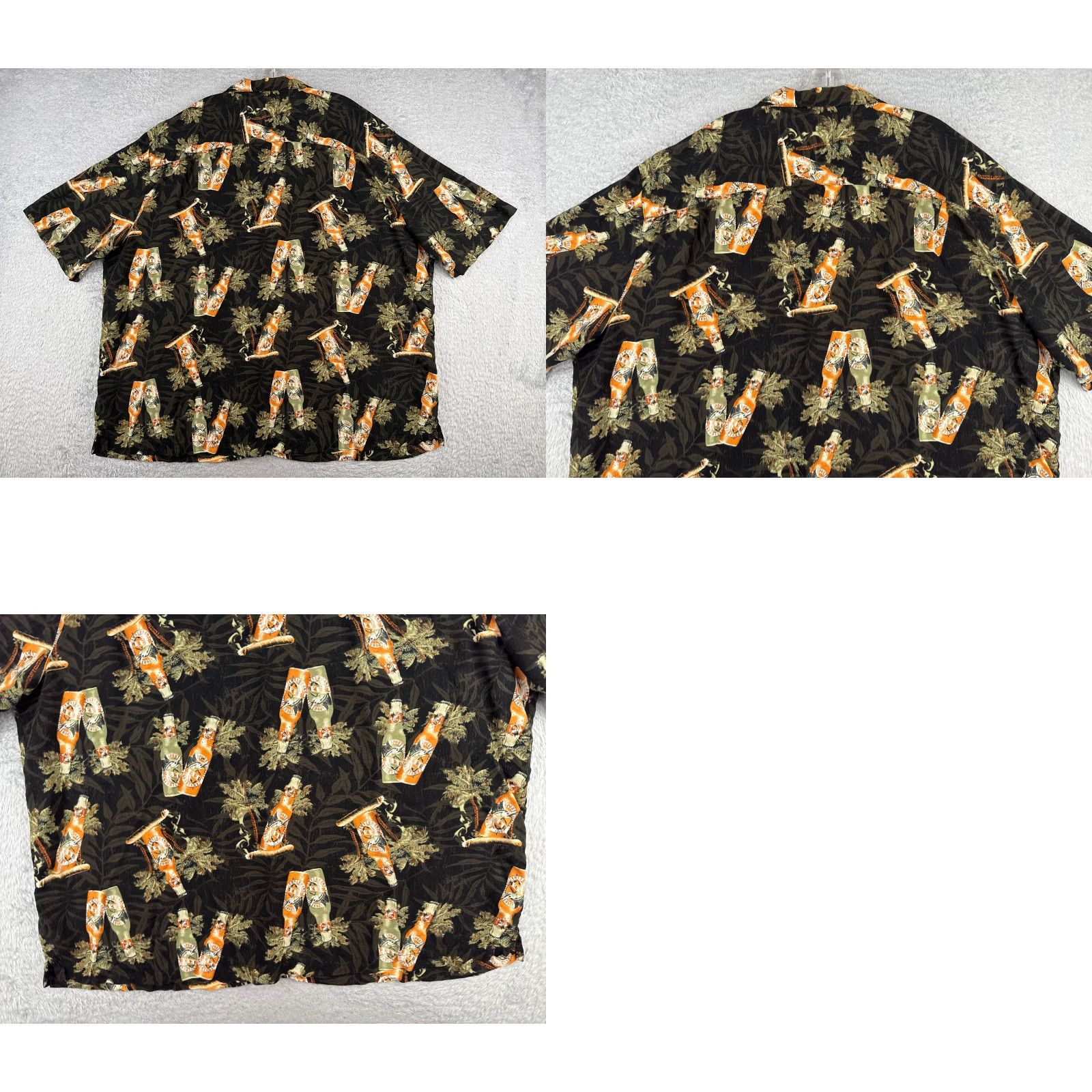Vintage VINTAGE Puritan Shirt Men 3XL Black Floral Hawaiian Palm 100% Rayon Viscose Button-Up Collar Shirt Adults Mens Size US XXL / EU 58 / 5 - 9 Thumbnail