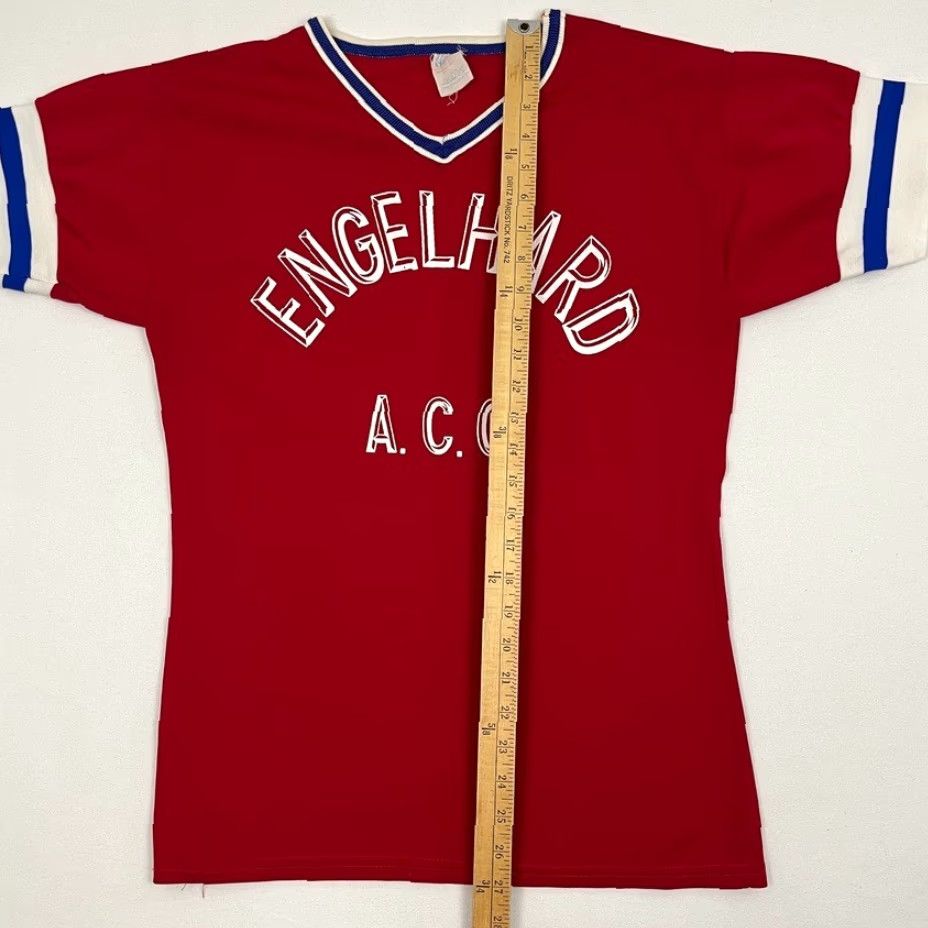 Vintage VINTAGE 70s Soccer Baseball Jersey Adult M Red Union Made Jersey Men Size US M / EU 48-50 / 2 - 5 Thumbnail