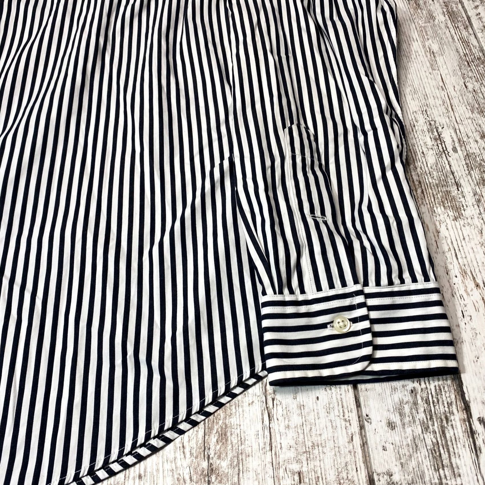 Ralph Lauren Ralph Lauren Shirt Mens XL Long Sleeve Button-Up Black Striped 100% Cotton 7488 Size US XL / EU 56 / 4 - 4 Thumbnail