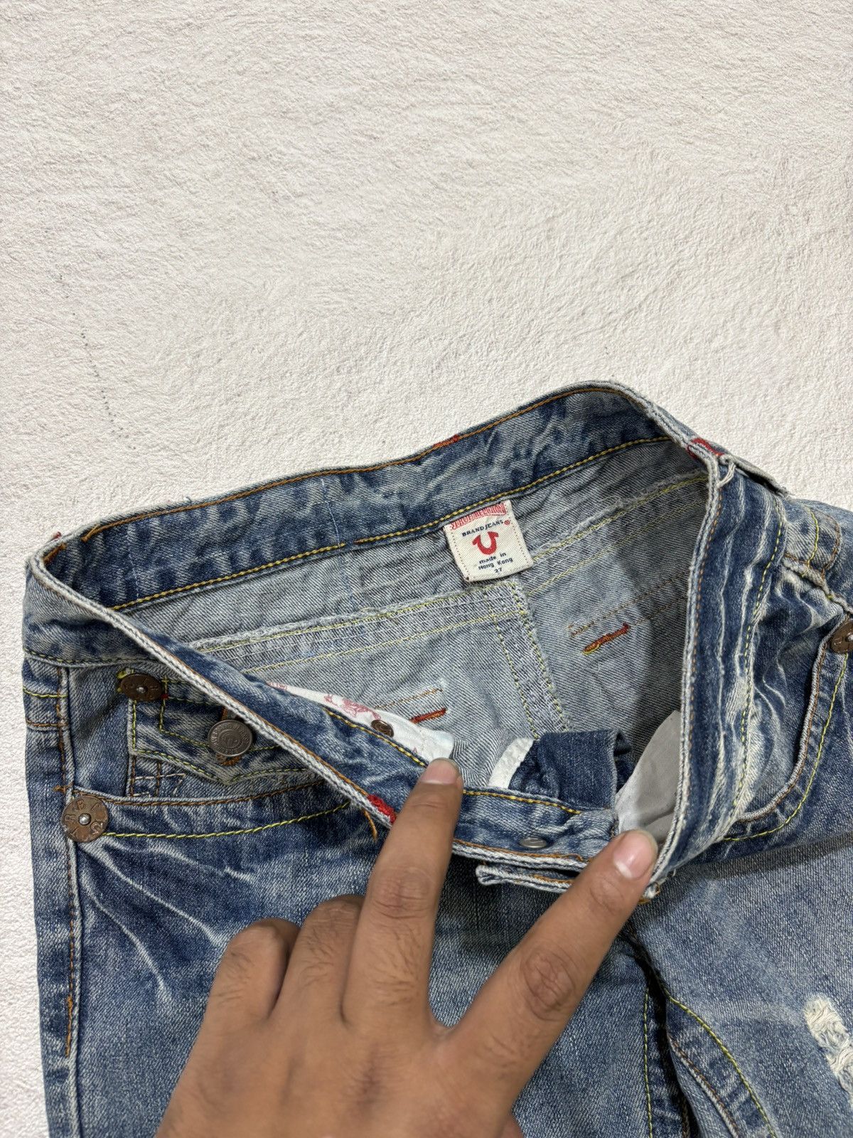 Hysteric Glamour 2000s True Religion Flared Wash denim Jeans Size US 27 - 5 Thumbnail