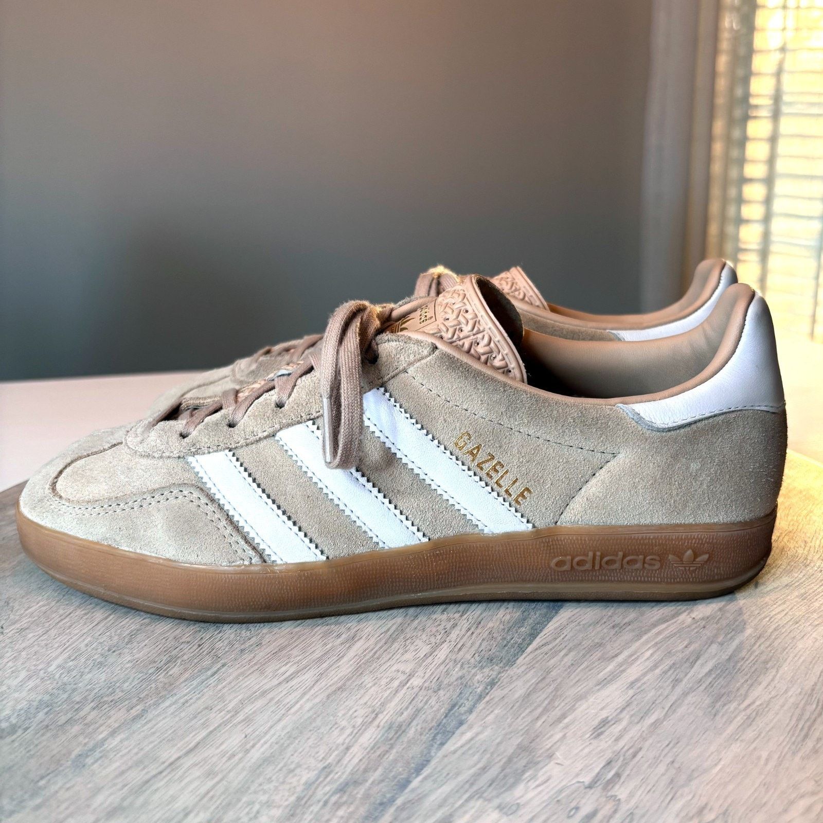 Adidas Adidas Gazelle Beige Gum Suede Sneakers Women's Shoes Sz 8 Size US 8 / IT 38 - 2 Thumbnail